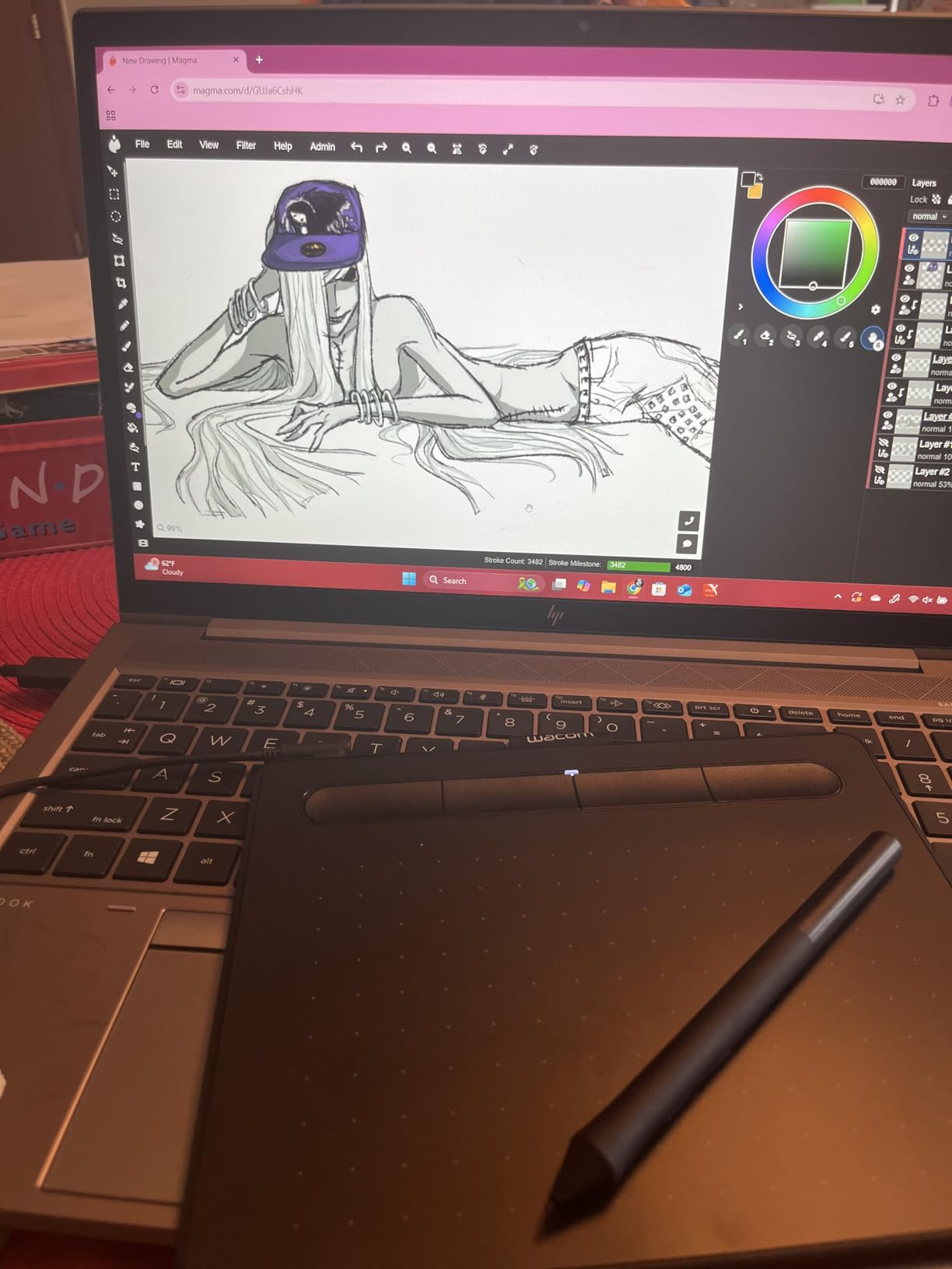 Wacom Intuos Medium Bluetooth Graphics Drawing Tablet, Portable for Teachers, Students and Creators, 4 Customizable ExpressKeys, Compatible with Chromebook Mac OS Android and Windows - Black - Customer Photo 1