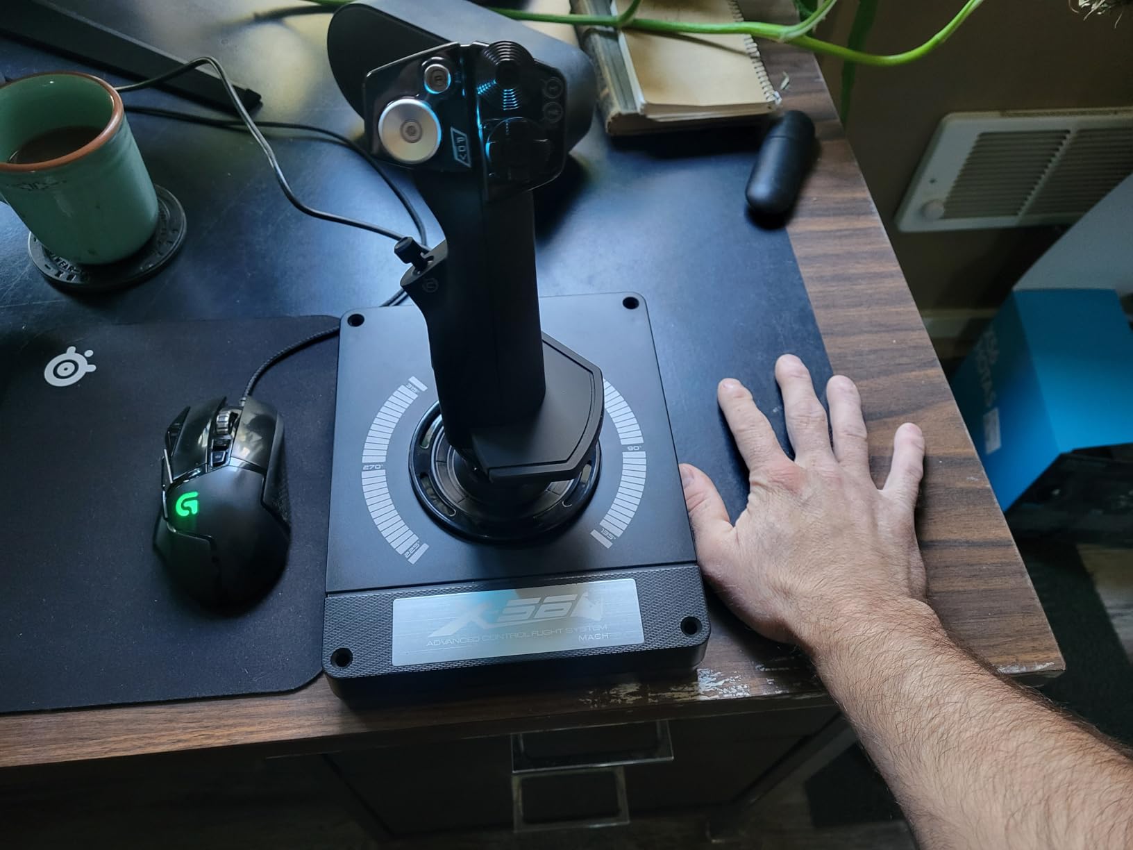 Logitech G X56 H.O.T.A.S Throttle and Joystick Flight Simulator Game Controller, 4 Spring Options, +189 Programmable Controls, RGB Lighting, 2x USB, PC - Black Customer Review Logitech G X56 H.O.T.A.S Throttle and Joystick Flight Simulator Game Controller, 4 Spring Options, +189 Programmable Controls, RGB Lighting, 2x USB, PC - Black - Customer Photo 2