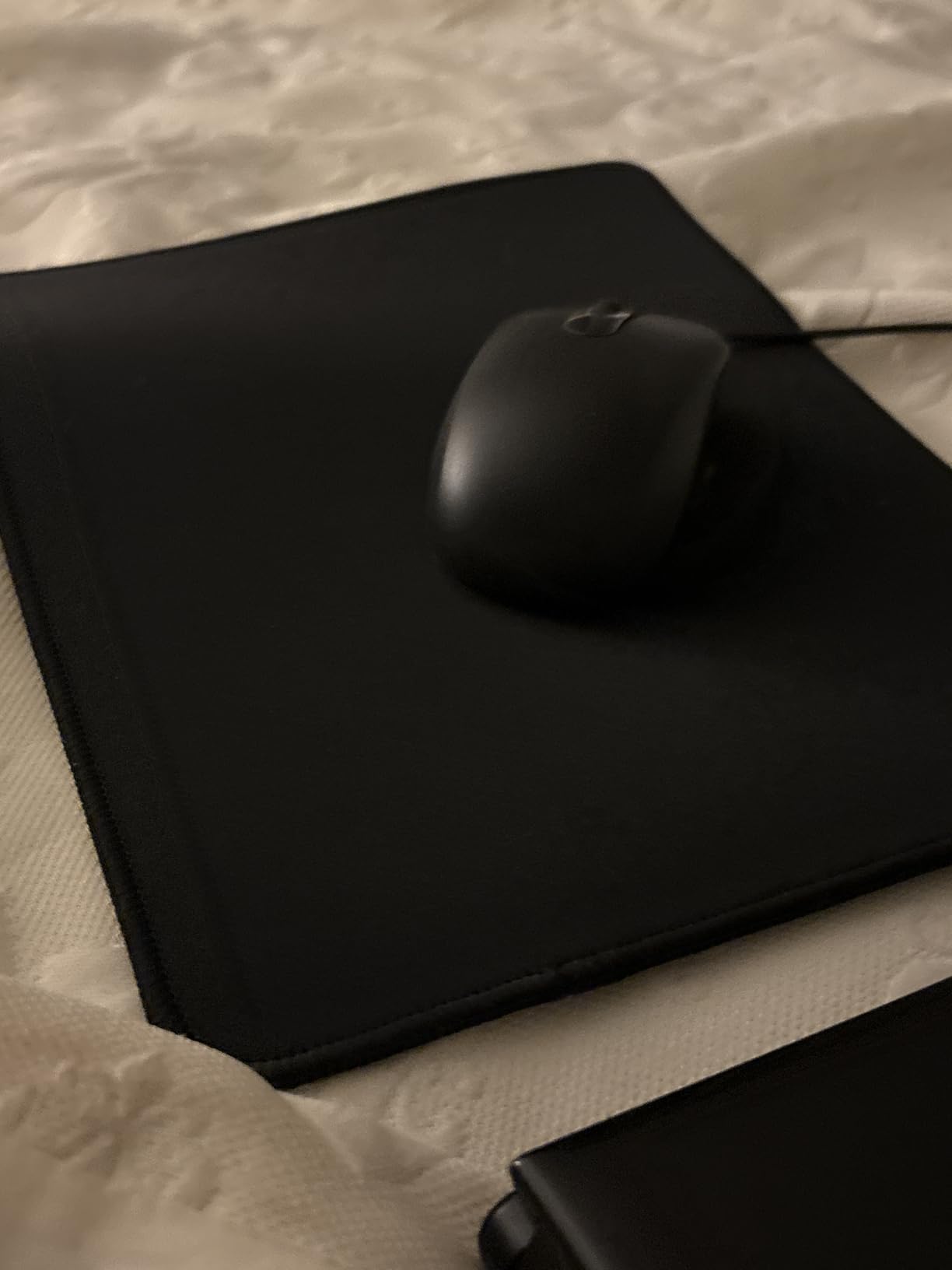 MROCO Mouse Pad [30% Larger] with Anti-fray Stitching, Premium-Textured & Waterproof Computer Mousepad with Non-Slip Rubber Base, Gaming Mouse Mat for Laptop, Office & Home, 8.5 x 11 inch, Black - Customer Photo 3