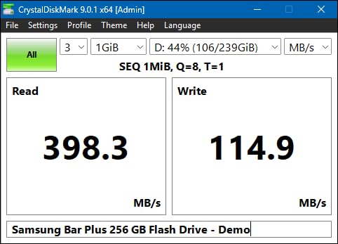 SAMSUNG BAR Plus 64GB - 300MB/s USB 3.1 Flash Drive Titan Gray (MUF-64BE4/AM) - Customer Photo 2