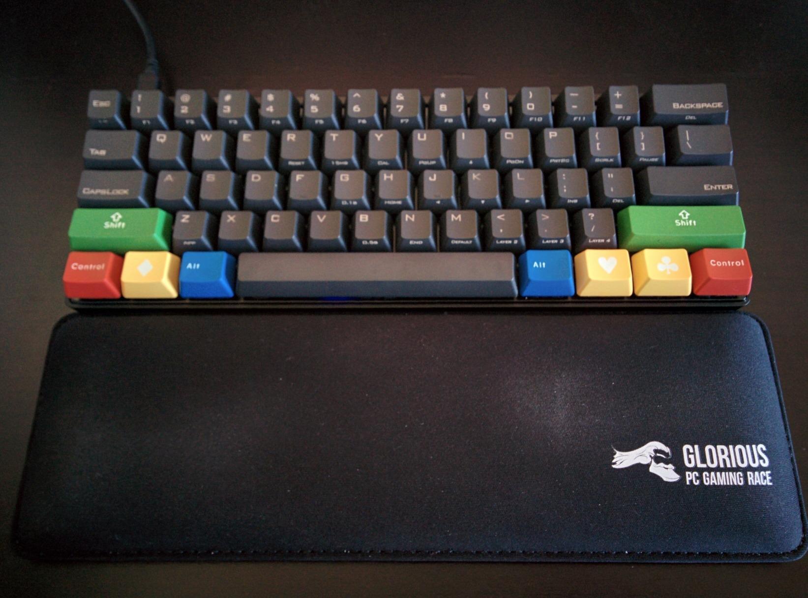 Glorious Wrist Pad/Rest - Compact - Black - Mechanical Keyboards, Stitched Edges, Ergonomic | 12x4 inches | 25mm/1in Thick (GWR-75) Compact (Black) - Customer Photo 1