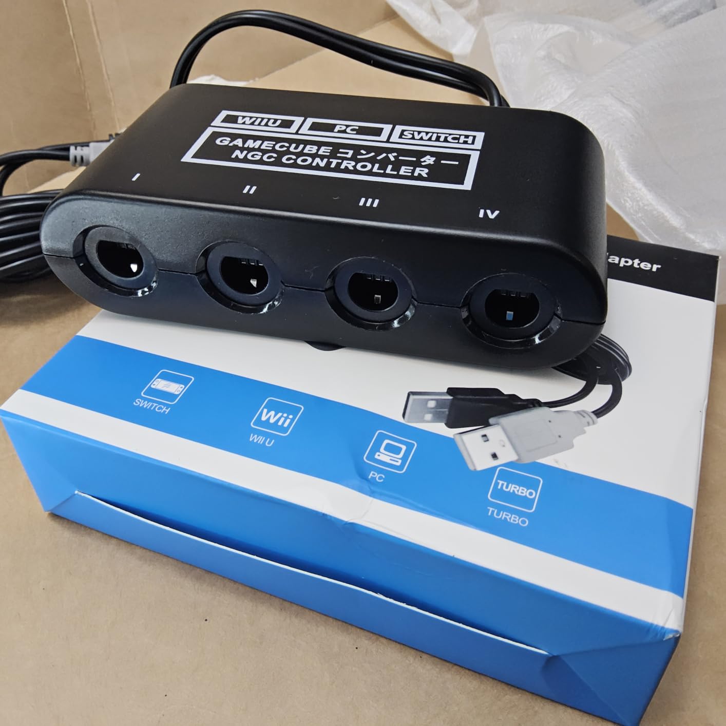 Gamecube Adapter for Nintendo Switch / Wii U / PC and Switch 2 Gamecube Controller Adapter, Super Smash Bros Adapters for NGC Controller, Support Turbo and Vibration Features with 180cm USB Cable Customer Review Gamecube Adapter for Nintendo Switch / Wii U / PC and Switch 2 Gamecube Controller Adapter, Super Smash Bros Adapters for NGC Controller, Support Turbo and Vibration Features with 180cm USB Cable - Customer Photo 2