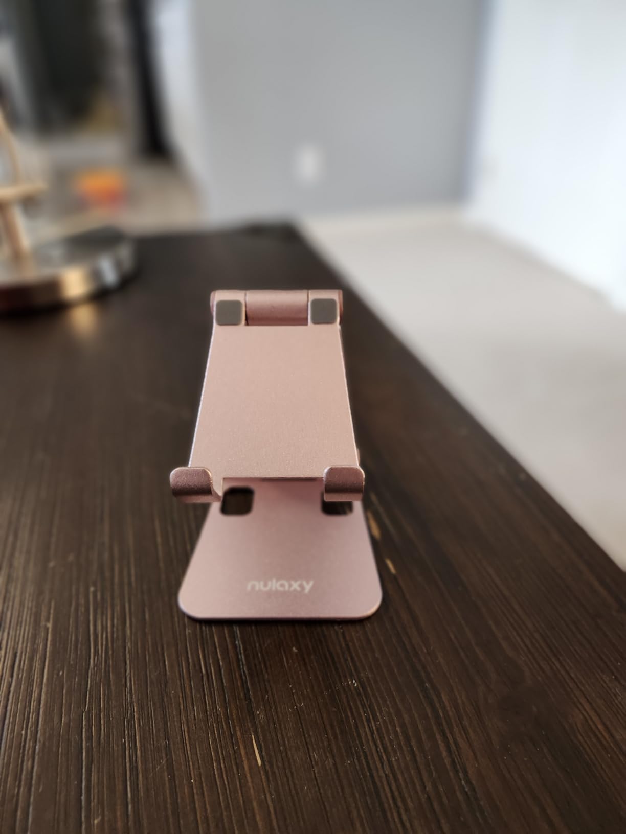 Nulaxy Dual Folding Cell Phone Stand, Fully Adjustable Foldable Desktop Phone Holder Cradle Dock Compatible with iPhone 17 16 15 14 13 12 11 Pro Max Xs Xr X 8, Nintendo Switch, All Phones customer photo 2