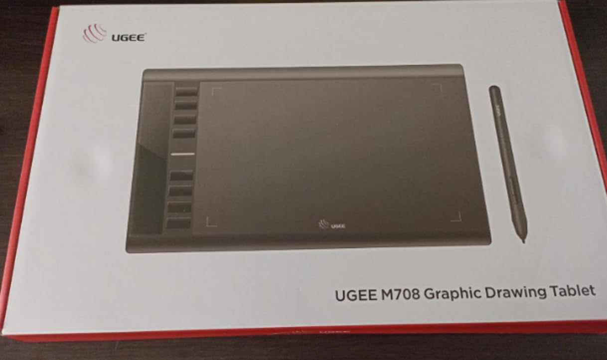 Graphics Drawing Tablet, UGEE M708 10 x 6 inch Large Drawing Tablet with 8 Hot Keys, Passive Stylus of 8192 Levels Pressure, UGEE M708 Graphics Tablet for Paint, Design, Art Creation Sketch Black Customer Review Graphics Drawing Tablet, UGEE M708 10 x 6 inch Large Drawing Tablet with 8 Hot Keys, Passive Stylus of 8192 Levels Pressure, UGEE M708 Graphics Tablet for Paint, Design, Art Creation Sketch Black - Customer Photo 1
