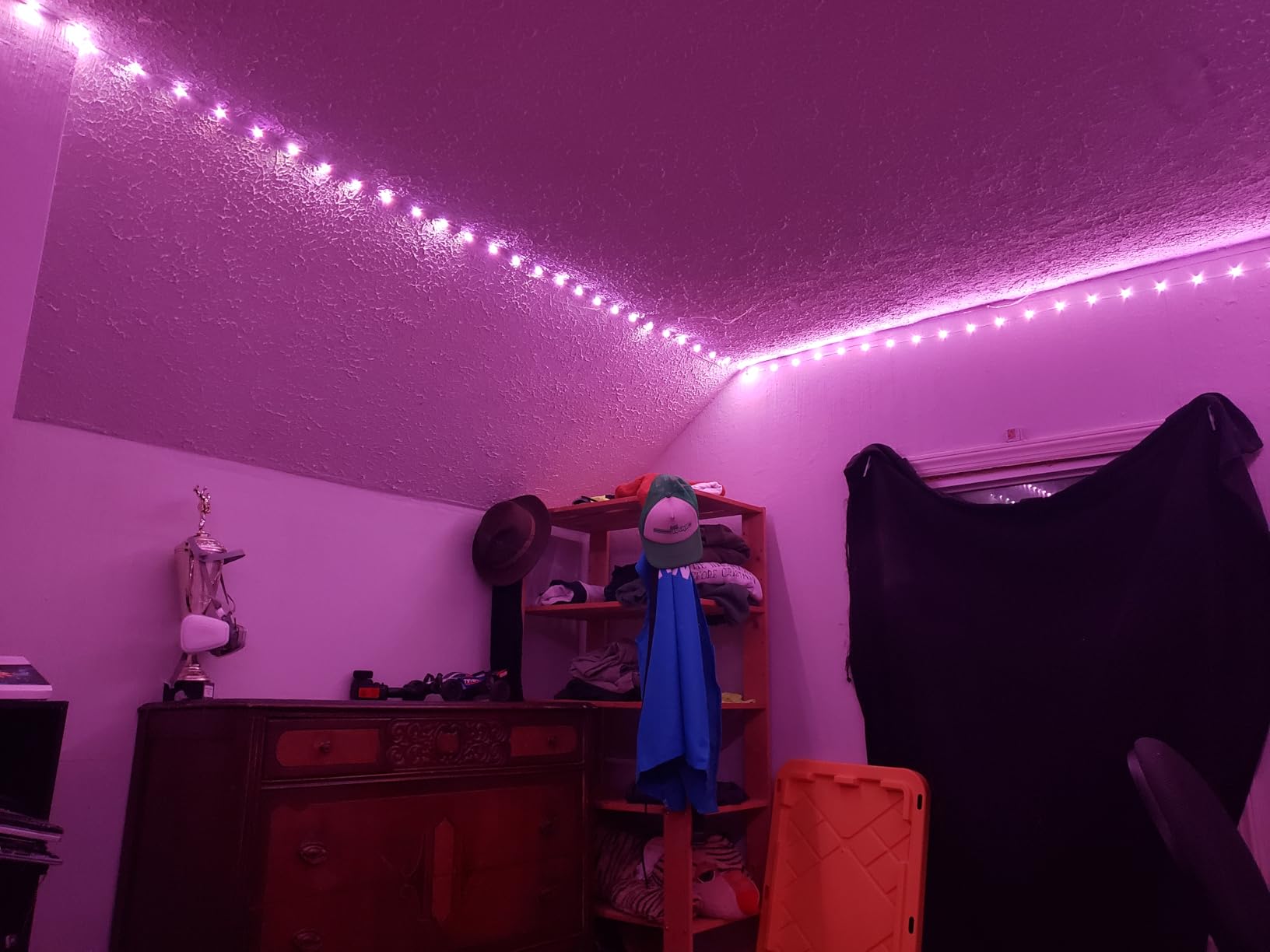 DAYBETTER Led Strip Lights 32.8 ft RGB Color Changing Lights Strip for Bedroom, Desk, Home Decoration, with Remote and Power Supply - Customer Photo 4