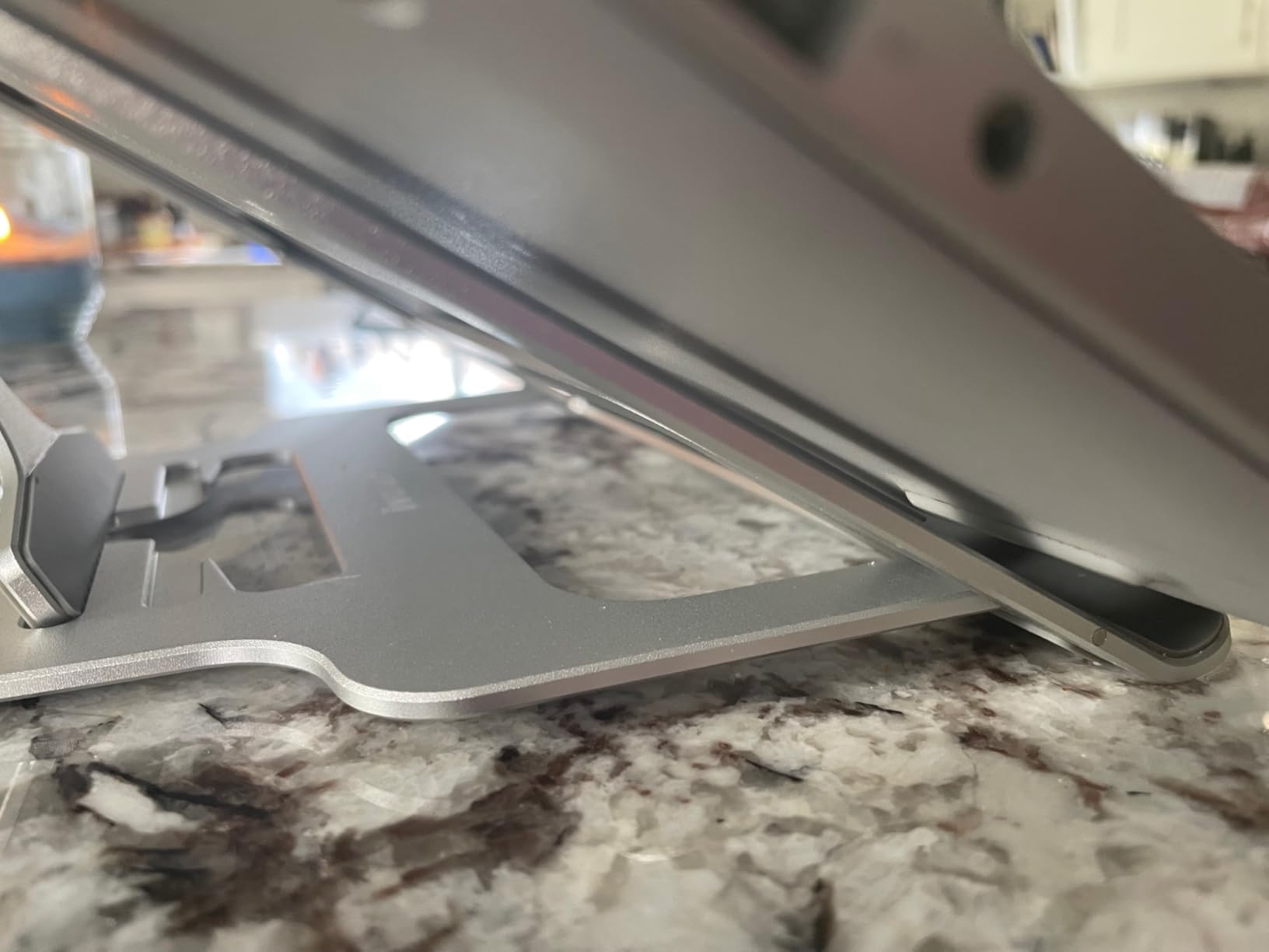 ivoler Laptop Stand, Laptop Holder Riser Computer Tablet Stand, 6 Angles Adjustable Aluminum Ergonomic Foldable Portable Desktop Holder Compatible with 10-15.6