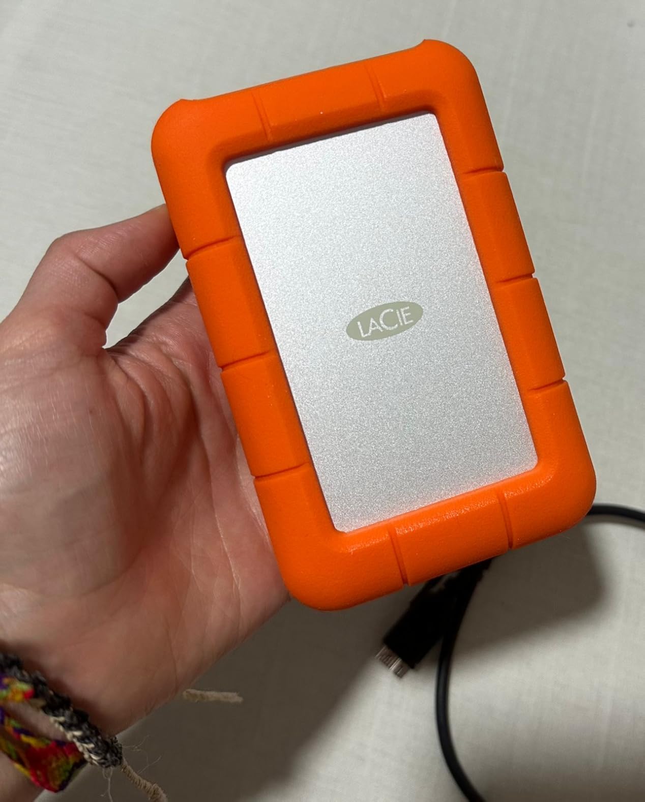 LaCie Rugged 5TB Portable External HDD - USB 3.0/2.0 Compatible, Shock/Dust/Rain Resistant for Mac & PC, Orange, Grey customer photo 1