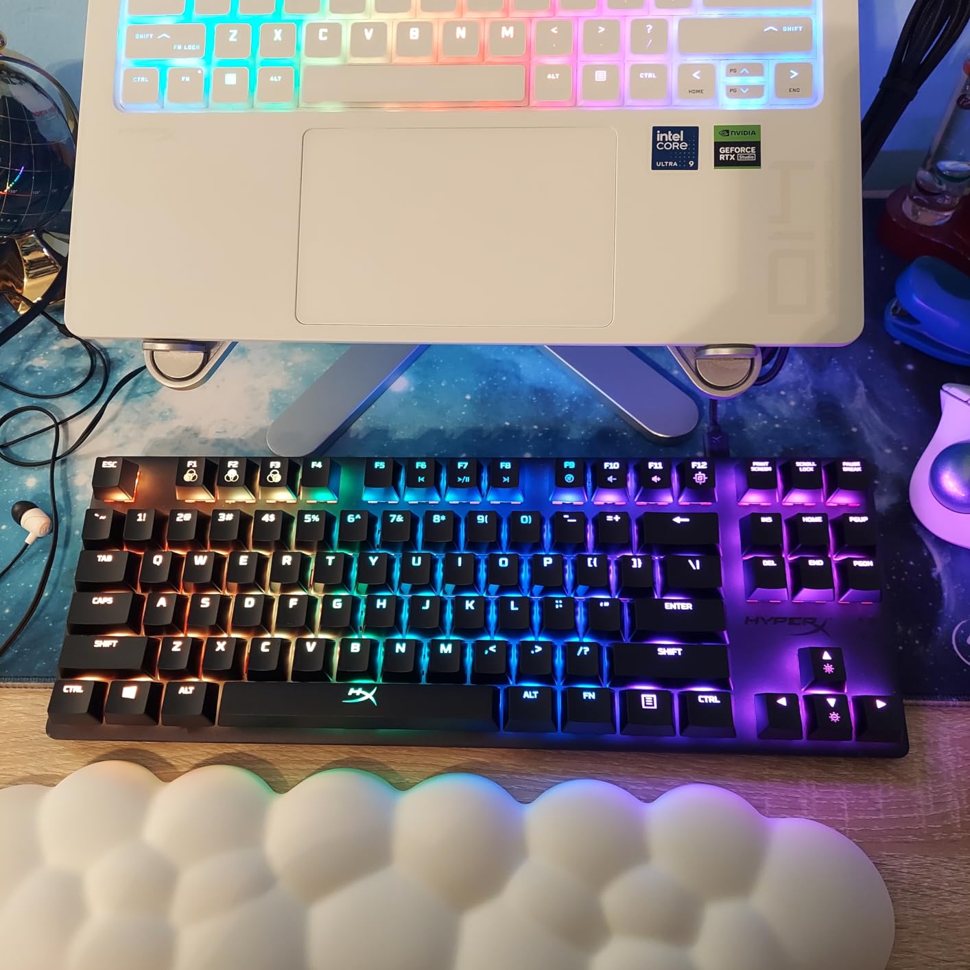 HyperX Alloy Origins Core - Tenkeyless Mechanical Gaming Keyboard, Software Controlled Light & Macro Customization, Compact Form Factor, RGB LED Backlit, Linear HyperX Red Switch,Black - Customer Photo 1