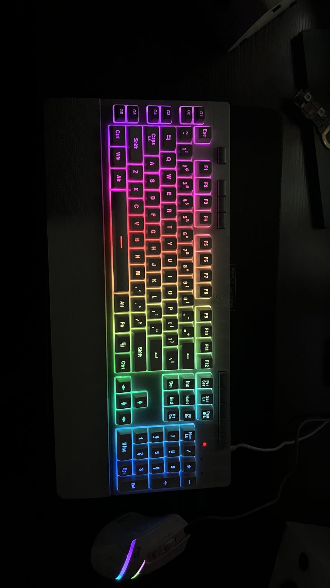 Redragon K512 Shiva RGB Backlit Membrane Gaming Keyboard with Multimedia Keys, Linear Mechanical-Feel Switch, 6 Extra On-Board Macro Keys, Dedicated Media Control, Detachable Wrist Rest - Customer Photo 1