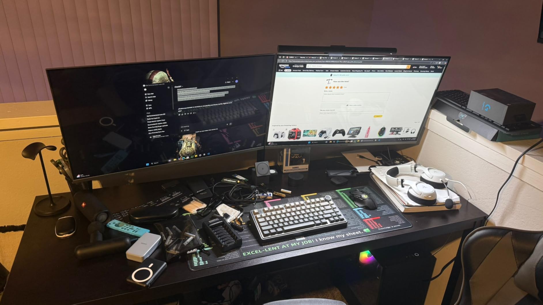 ErGear Dual Monitor Stand, Heavy Duty Adjustable Monitor Desk Mount for 2 Screens up to 32 Inches, Fully Adjustable Height, Tilt, Swivel, Rotate, Supports 17.6 lbs per Monitor Arm, Easy Installation - Customer Photo 2