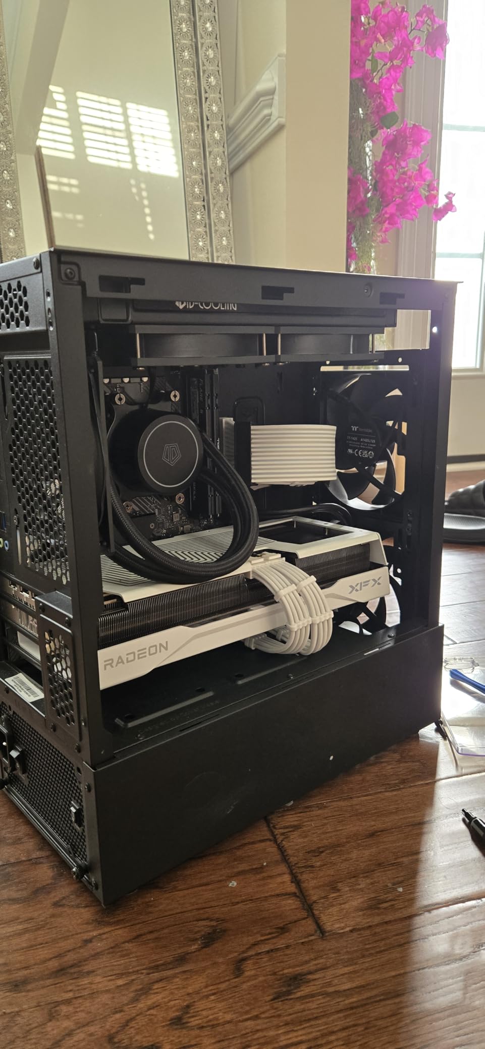 EZDIY-FAB PSU Cable Extension Sleeved Custom Mod GPU PC Power Supply Soft Nylon Braided with Comb Kit 24PIN/8PIN to 6+2Pin/ 8PIN to 4+4PIN-30CM 300MM - Black - Customer Photo 2