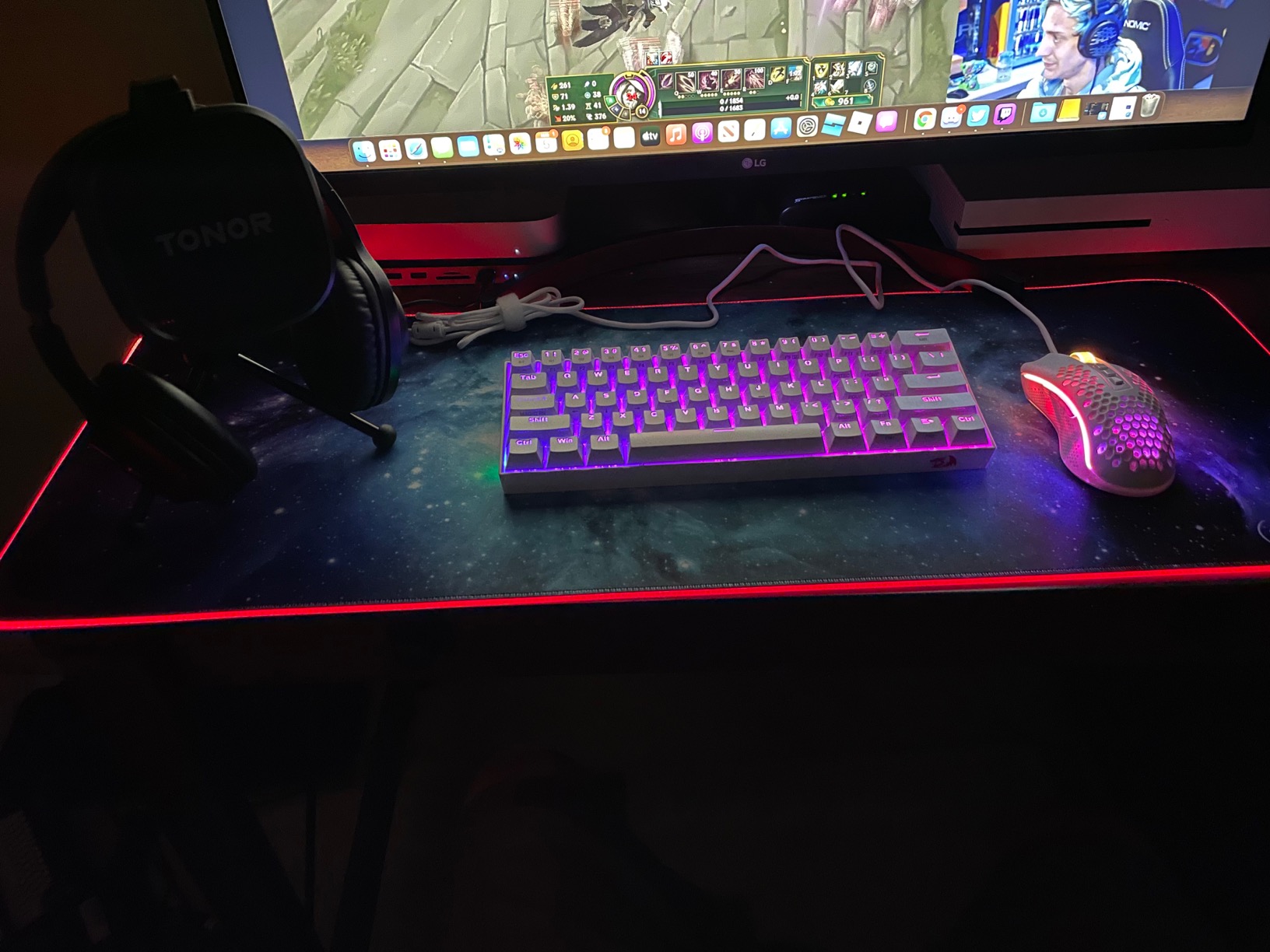 Redragon K530 Pro Draconic 60% Wireless RGB Mechanical Keyboard, BT/2.4Ghz/Wired 3-Mode 61 Keys Compact Gaming Keyboard w/Hot-Swap Socket, Free-Mod Plate Mounted PCB & Tactile Brown Switch - Customer Photo 1
