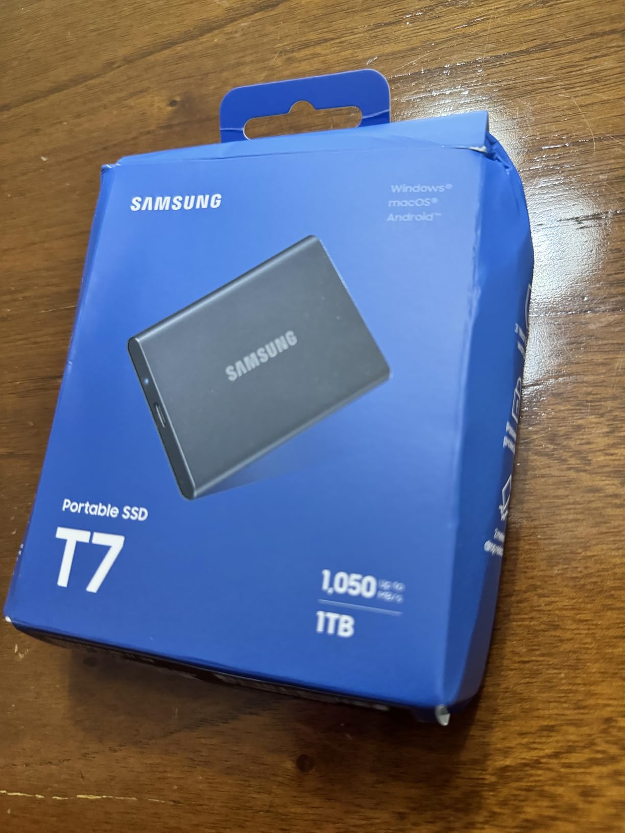 SAMSUNG T7 Portable SSD, 1TB External Solid State Drive, Speeds Up to 1,050MB/s, USB 3.2 Gen 2, Reliable Storage for Gaming, Students, Professionals, MU-PC1T0T/AM, Gray Customer Review SAMSUNG T7 Portable SSD, 1TB External Solid State Drive, Speeds Up to 1,050MB/s, USB 3.2 Gen 2, Reliable Storage for Gaming, Students, Professionals, MU-PC1T0T/AM, Gray - Customer Photo 3