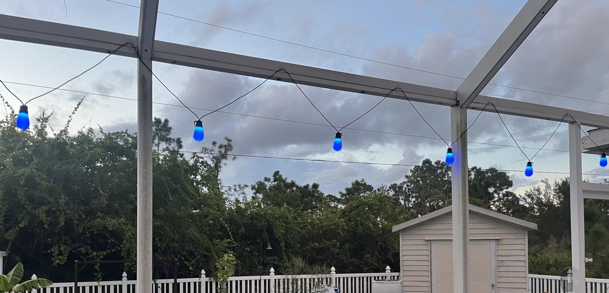 Govee Smart Outdoor String Lights H7015, 48ft RGBIC Outdoor Lights with 15 Dimmable LED Bulbs, IP65 Waterproof, Color Changing Warm White Lights with 47 Scene Modes for Patio, Backyard, App Control - Customer Photo 2