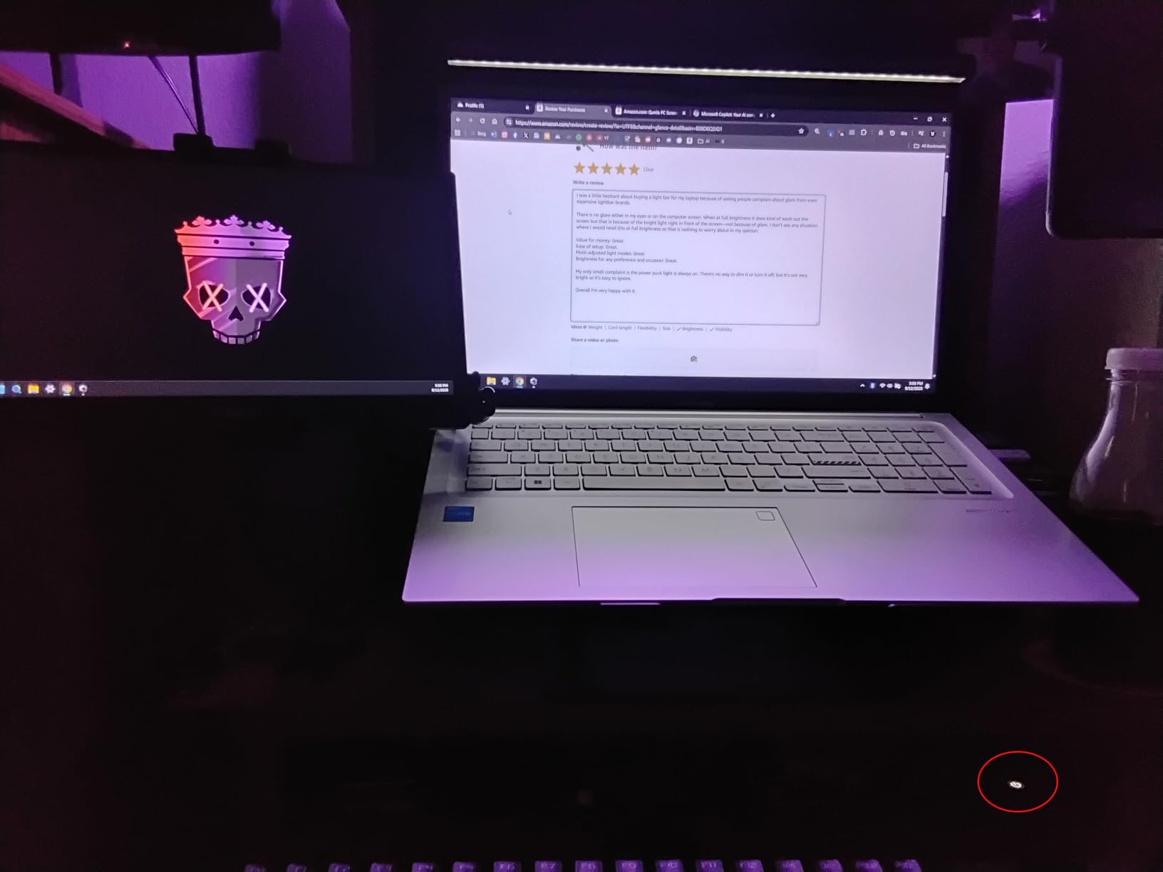 Quntis Computer Monitor Lamp, Screen Monitor Light Bar for Eye Caring, USB Reading LED Task Lamp with Auto-Dimming, Dimmable Light Bar, Touch Control, No Glare Space Saving Home Office Desk Lamps Customer Review Quntis Computer Monitor Lamp, Screen Monitor Light Bar for Eye Caring, USB Reading LED Task Lamp with Auto-Dimming, Dimmable Light Bar, Touch Control, No Glare Space Saving Home Office Desk Lamps - Customer Photo 1