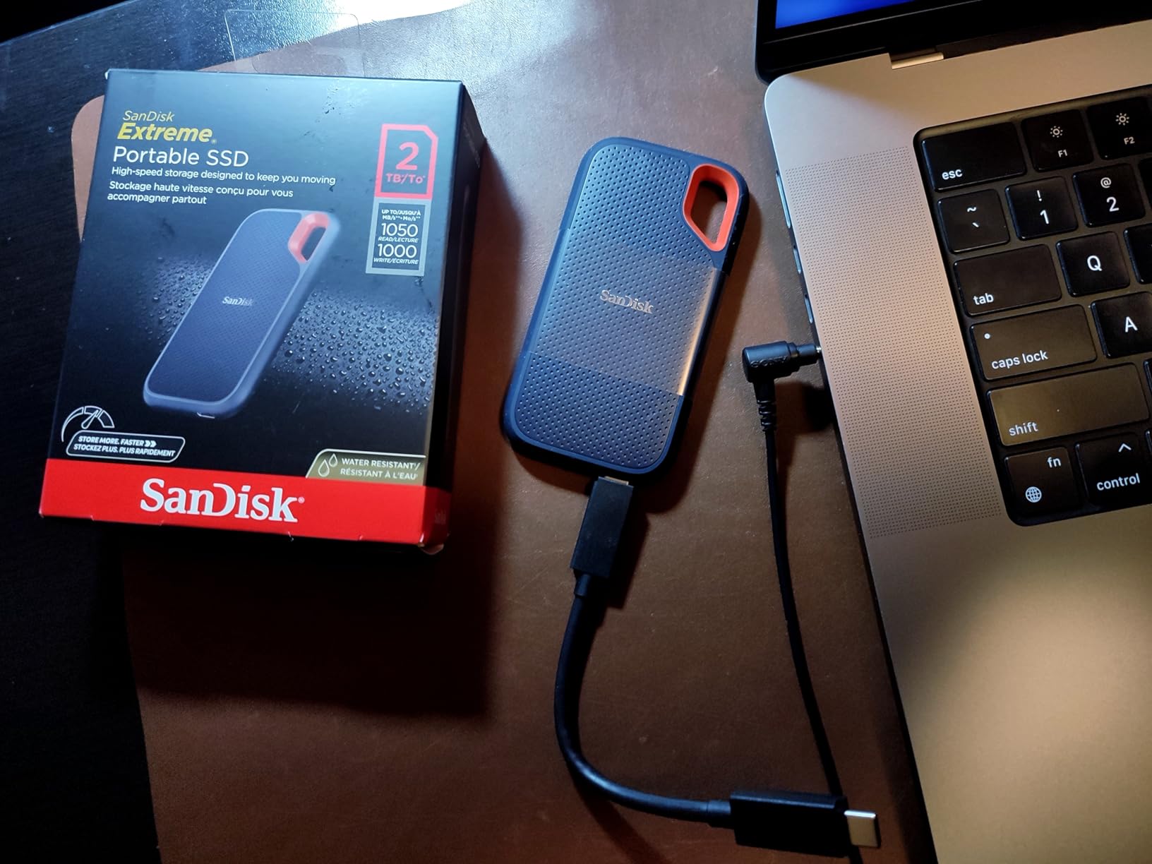 SanDisk 2TB Extreme Portable SSD - Up to 1050MB/s, USB-C, USB 3.2 Gen 2, IP65 Water and Dust Resistance, Updated Firmware - External Solid State Drive - SDSSDE61-2T00-G25 Customer Review SanDisk 2TB Extreme Portable SSD - Up to 1050MB/s, USB-C, USB 3.2 Gen 2, IP65 Water and Dust Resistance, Updated Firmware - External Solid State Drive - SDSSDE61-2T00-G25 - Customer Photo 4