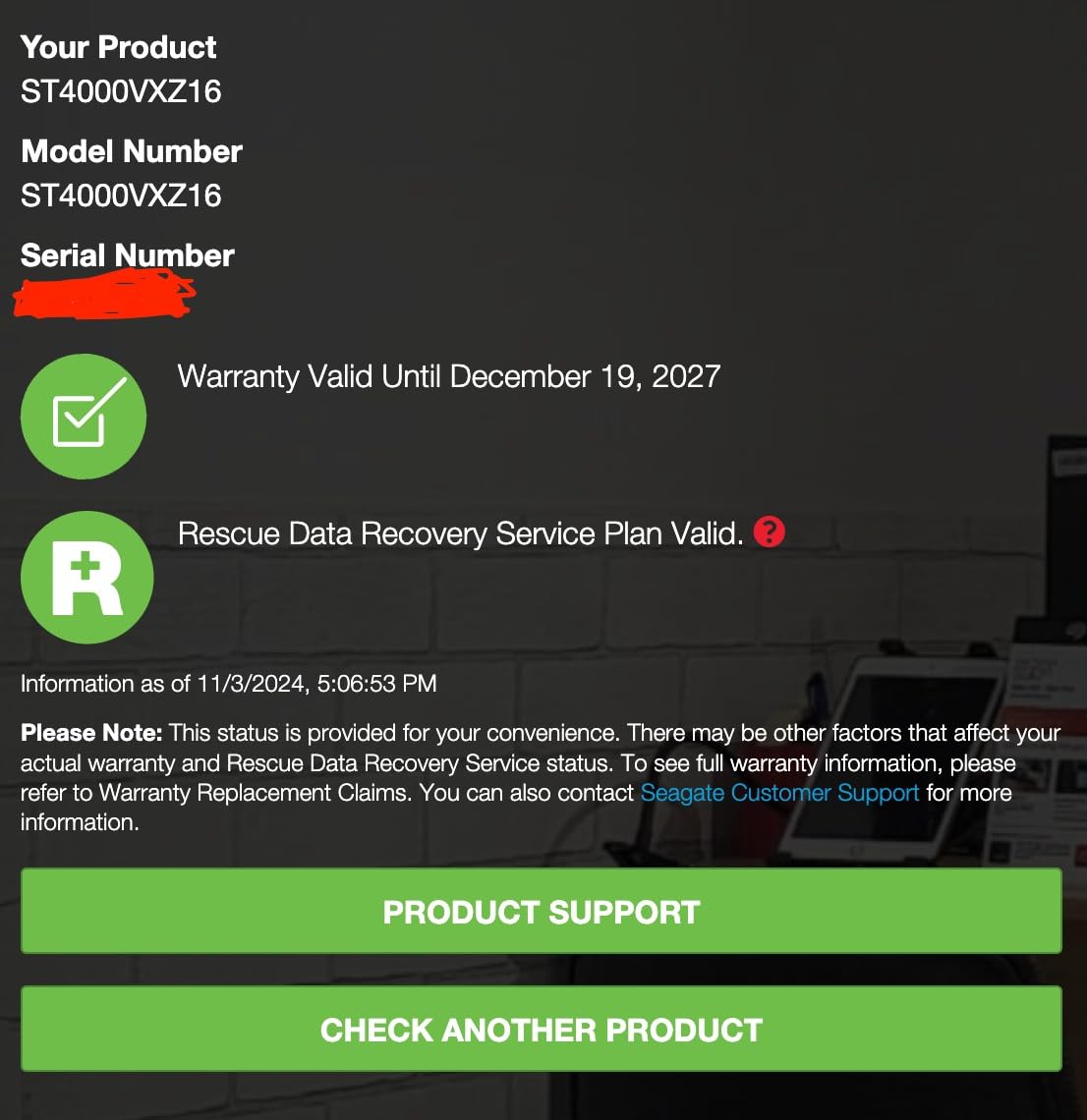 Seagate Skyhawk AI 8TB Video Internal Hard Drive HDD - 3.5 Inch SATA 6Gb/s 256MB Cache for DVR NVR Security Camera System with in-house Rescue Services (ST8000VEZ01) customer photo 2
