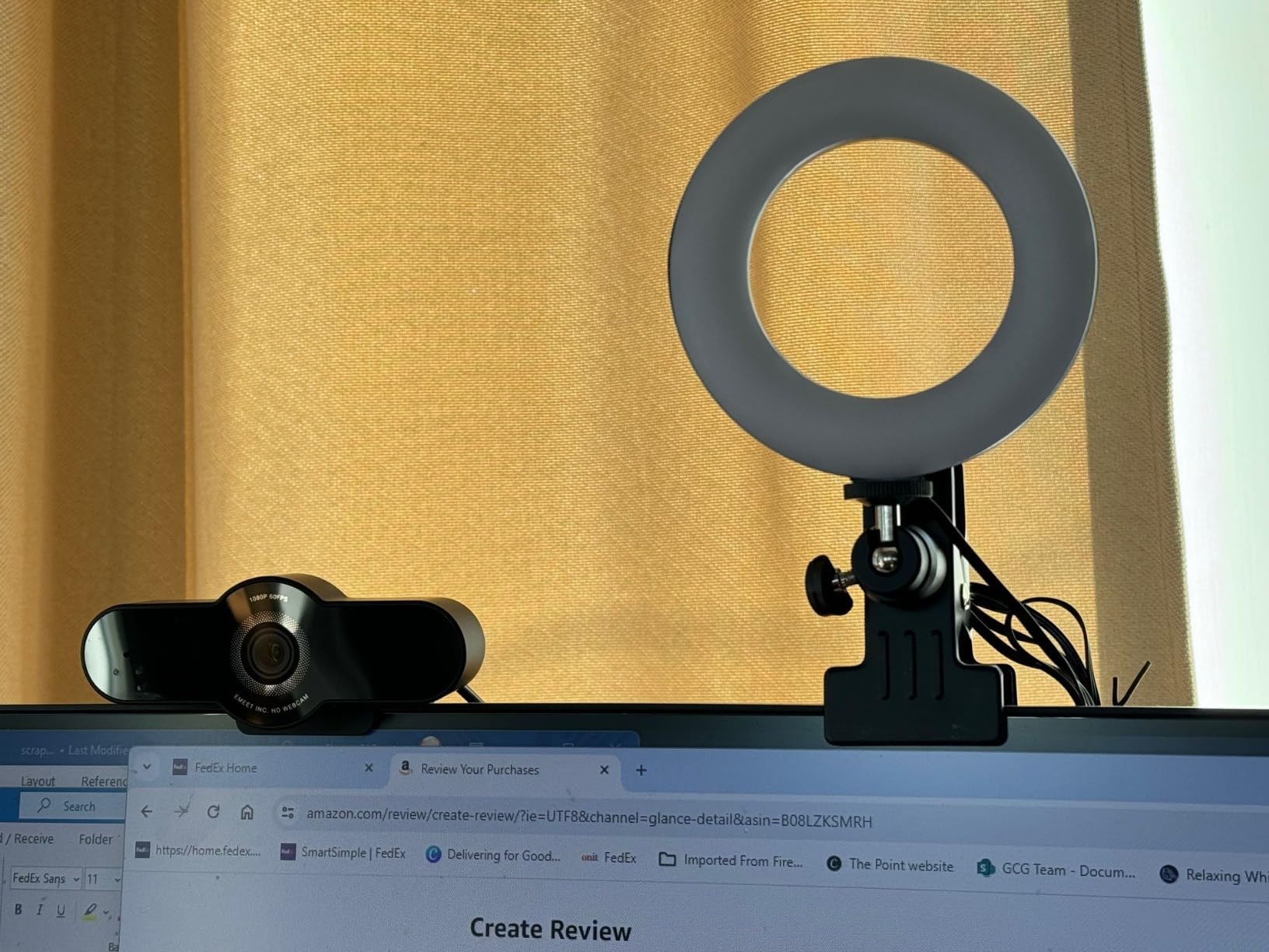 Video Conference Lighting Kit, Ring Light for Monitor Clip On,for Remote Working, Distance Learning,Zoom Call, Self Broadcasting and Live Streaming, Computer Laptop Video Conferencing Customer Review Video Conference Lighting Kit, Ring Light for Monitor Clip On,for Remote Working, Distance Learning,Zoom Call, Self Broadcasting and Live Streaming, Computer Laptop Video Conferencing - Customer Photo 1