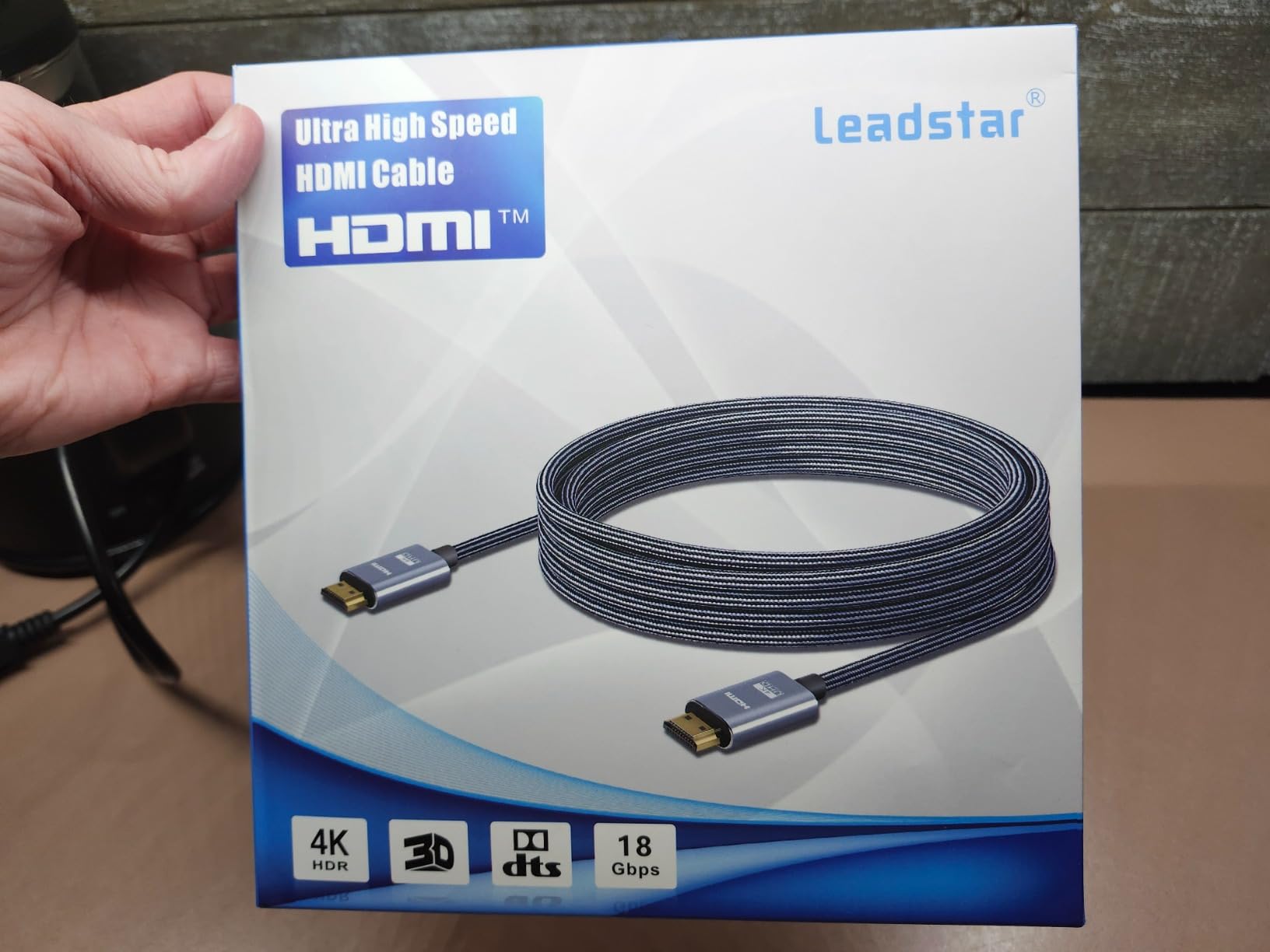 LEADSTAR HDMI Cable 4K 15 ft / 4.5m, High Speed HDMI 2.0 Cord Braided | 4K@60Hz, Ultra HD, 2160p, ARC, HDR, 3D, HDCP 2.2 | for Xbox, PS5, TV, Laptop, Monitor Customer Review LEADSTAR HDMI Cable 4K 15 ft / 4.5m, High Speed HDMI 2.0 Cord Braided | 4K@60Hz, Ultra HD, 2160p, ARC, HDR, 3D, HDCP 2.2 | for Xbox, PS5, TV, Laptop, Monitor - Customer Photo 2
