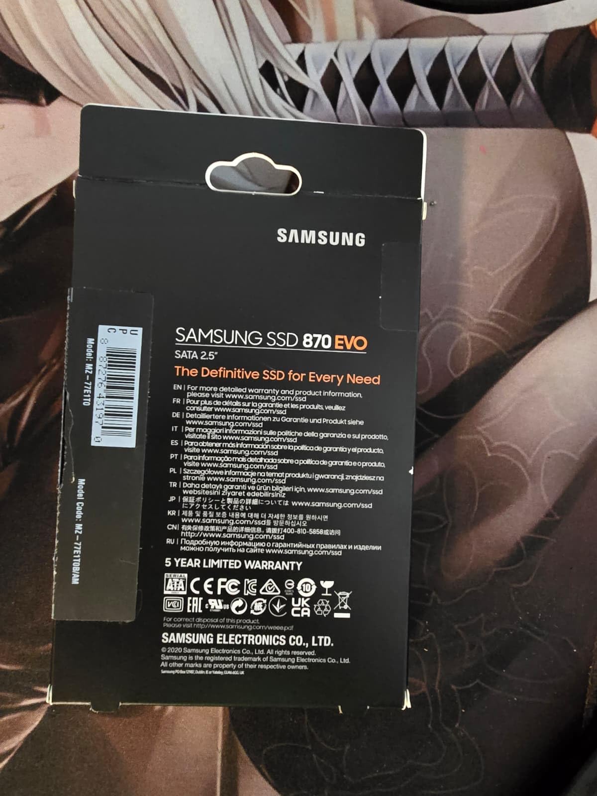 SAMSUNG 870 EVO 4TB 2.5 Inch SATA III Internal SSD (MZ-77E4T0B/AM) , Black Customer Review SAMSUNG 870 EVO 4TB 2.5 Inch SATA III Internal SSD (MZ-77E4T0B/AM) , Black - Customer Photo 4