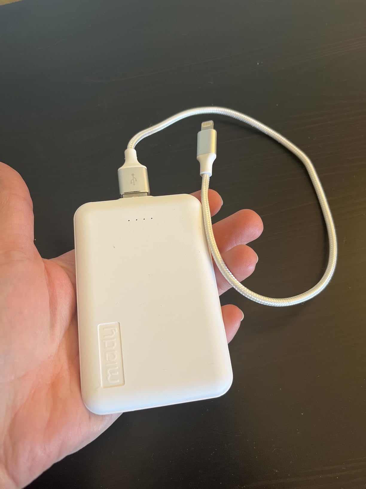 Miady 2-Pack 5000mAh Mini Portable Charger, 5V 2.4A USB-C Output Fast Charging Power Bank for Travel Small Battery Pack Compatible with iPhone 17/16/15 Galaxy S24/S22 iPad Android etc (White+Black) Customer Review Miady 2-Pack 5000mAh Mini Portable Charger, 5V 2.4A USB-C Output Fast Charging Power Bank for Travel Small Battery Pack Compatible with iPhone 17/16/15 Galaxy S24/S22 iPad Android etc (White+Black) - Customer Photo 2