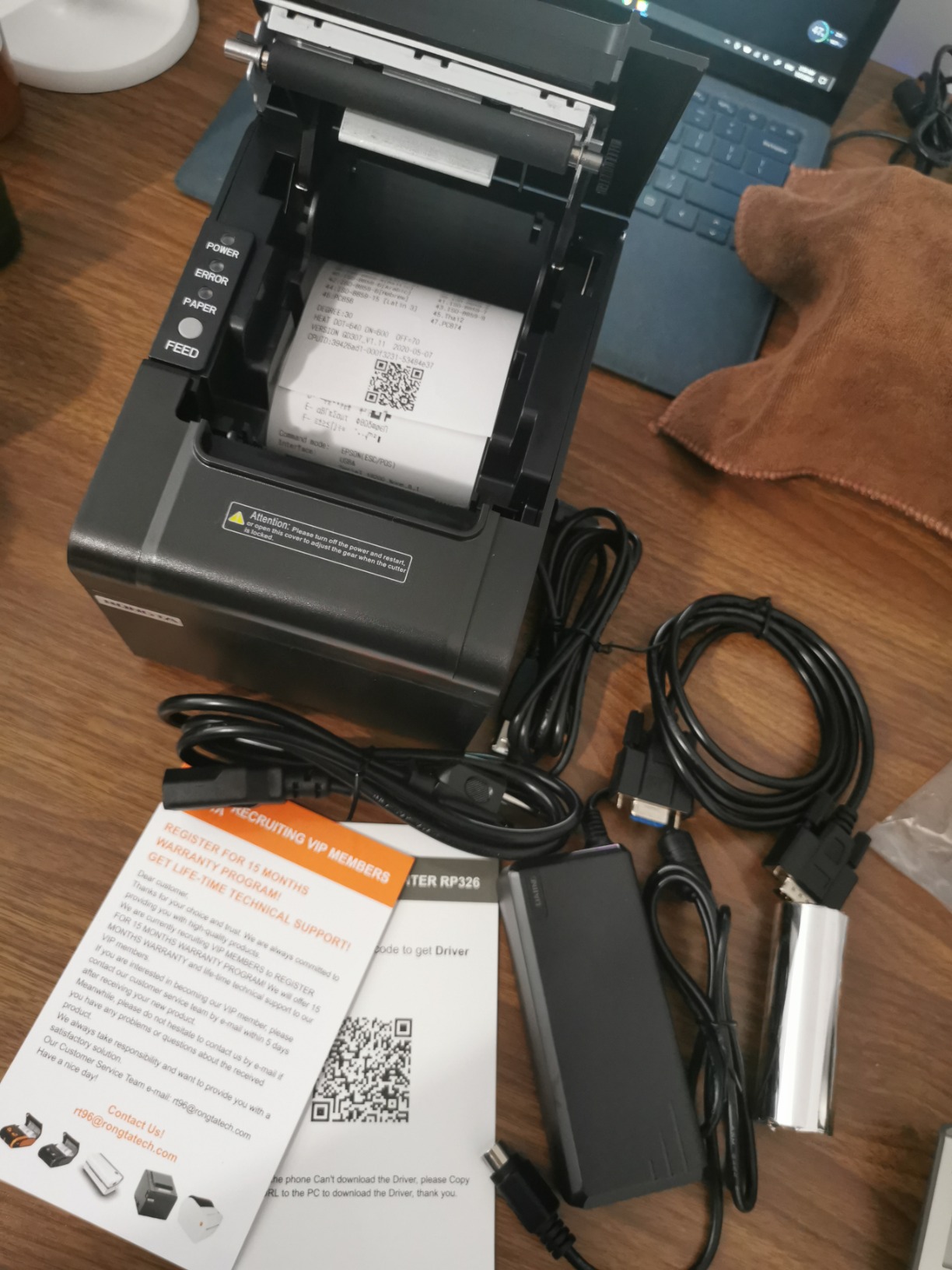 Rongta POS Printer, 80mm USB Thermal Receipt Printer, Restaurant Kitchen Printer with Auto Cutter Support Cash Drawer,USB Serial Ethernet Interface for Windows/Mac/Linux,Do Not Square (RP326) Customer Review Rongta POS Printer, 80mm USB Thermal Receipt Printer, Restaurant Kitchen Printer with Auto Cutter Support Cash Drawer,USB Serial Ethernet Interface for Windows/Mac/Linux,Do Not Square (RP326) - Customer Photo 2