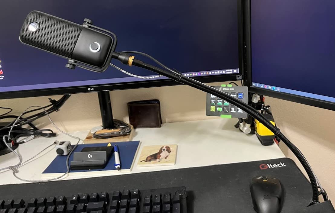 ZealSound Microphone Arm Stand,19 Inch Long Universal Gooseneck Desktop Mic Stand with 3/8 ZealSound Microphone Arm Stand,19 Inch Long Universal Gooseneck Desktop Mic Stand with 3/8