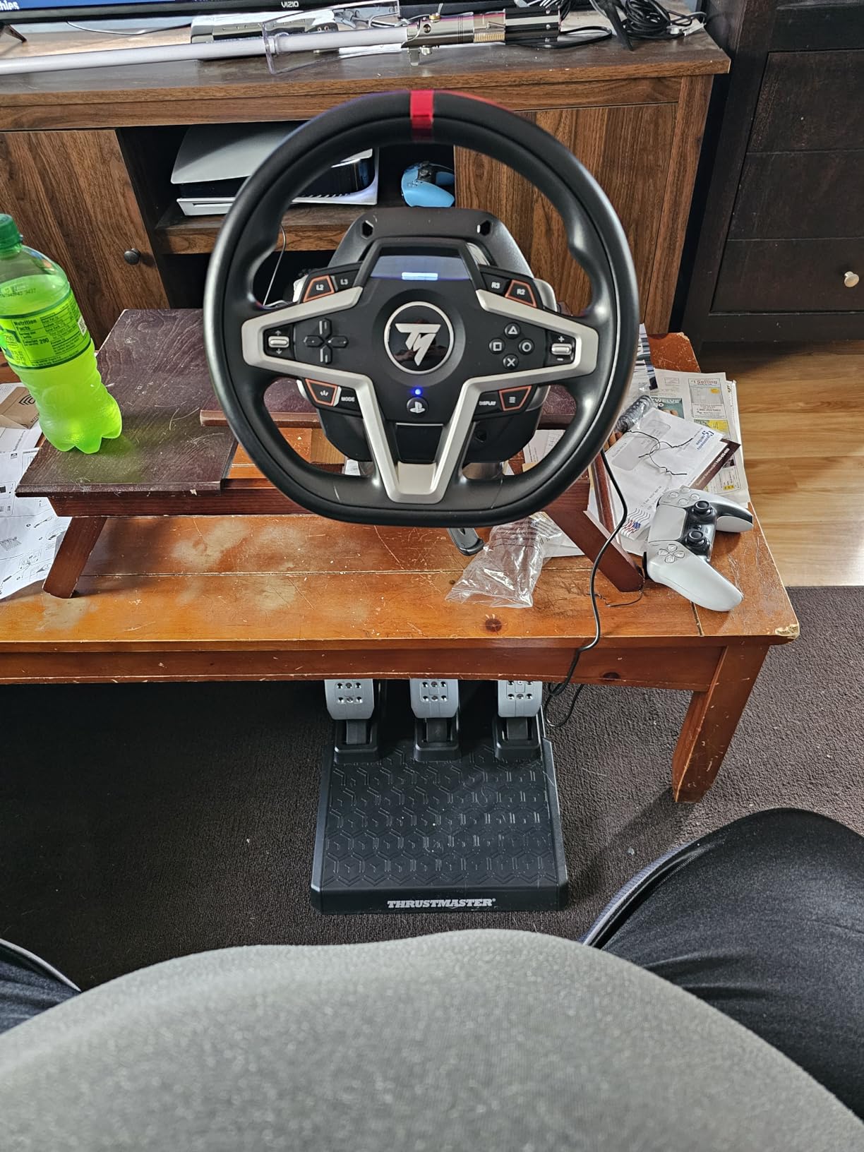 Thrustmaster T248X, Racing Wheel and Magnetic Pedals, HYBRID DRIVE, Magnetic Paddle Shifters, Dynamic Force Feedback, Screen with Racing Information (Compatible with XBOX Series X/S, One, PC) Customer Review Thrustmaster T248X, Racing Wheel and Magnetic Pedals, HYBRID DRIVE, Magnetic Paddle Shifters, Dynamic Force Feedback, Screen with Racing Information (Compatible with XBOX Series X/S, One, PC) - Customer Photo 2