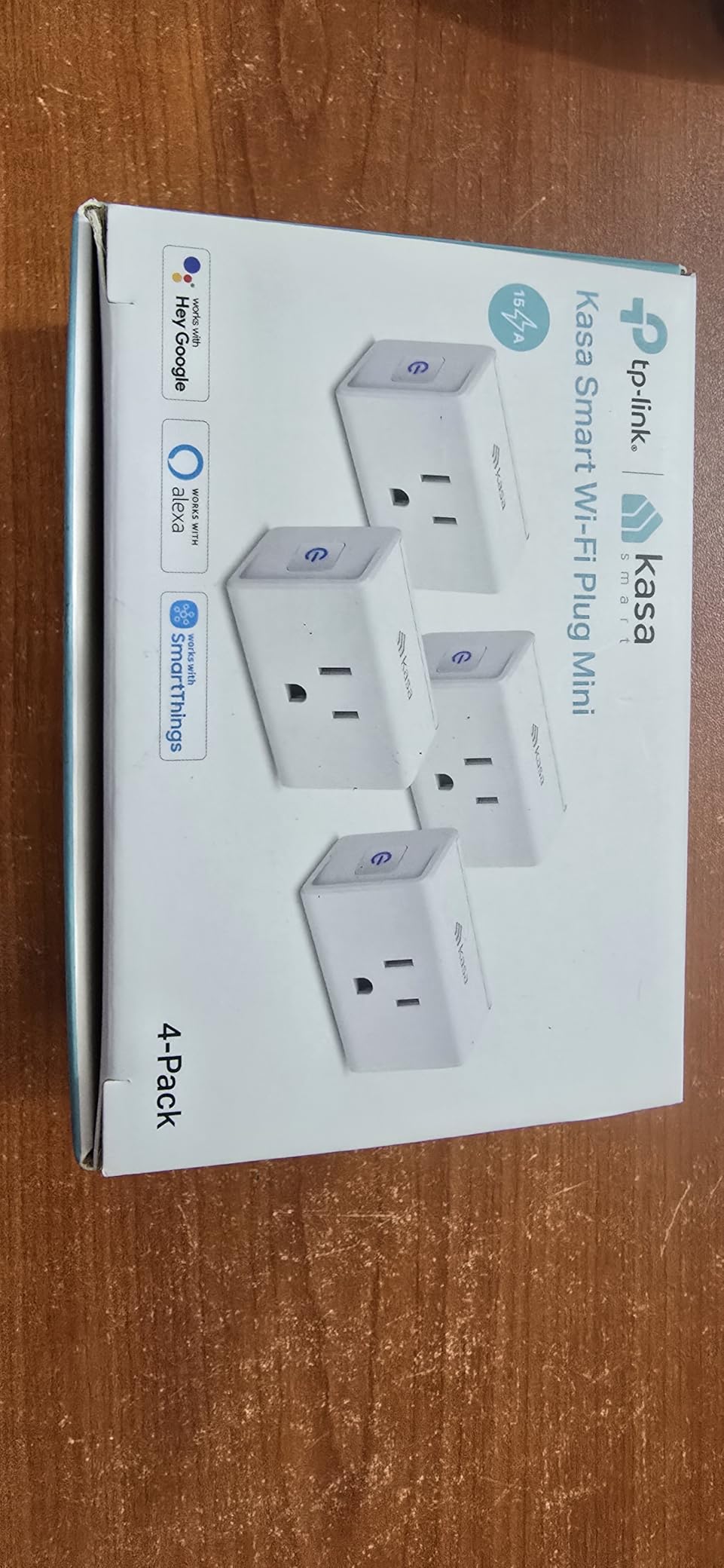 Kasa Smart Plug Mini 15A, Smart Home Wi-Fi Outlet Works with Alexa, Google Home & IFTTT, No Hub Required, UL Certified, 2.4G WiFi Only, 4-Pack(EP10P4), White Customer Review Kasa Smart Plug Mini 15A, Smart Home Wi-Fi Outlet Works with Alexa, Google Home & IFTTT, No Hub Required, UL Certified, 2.4G WiFi Only, 4-Pack(EP10P4), White - Customer Photo 1
