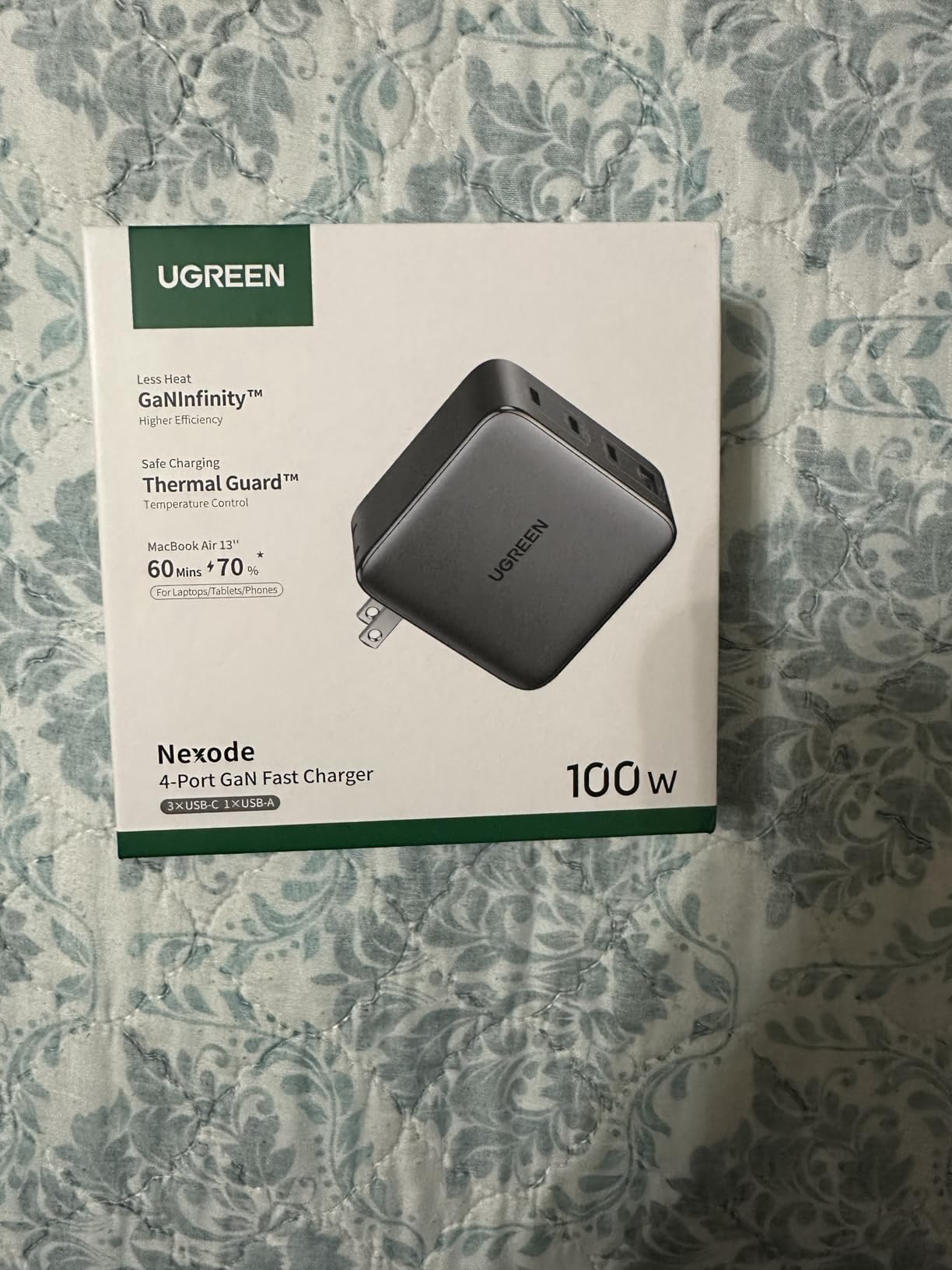 UGREEN Nexode 100W GaN USB C Charger, 4-Port Compact Foldable Fast Laptop Charger Power Adapter for MacBook Pro/Air, iPad Pro, iPhone 17/16/15 Series, Galaxy S25/S24, Pixel 10/9, Steam Deck, Pixelbook customer photo 2