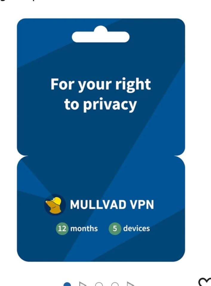 Mullvad VPN | 12 Months for 5 Devices | Protect Your Privacy with Easy-To-Use Security VPN Service - Customer Photo 1