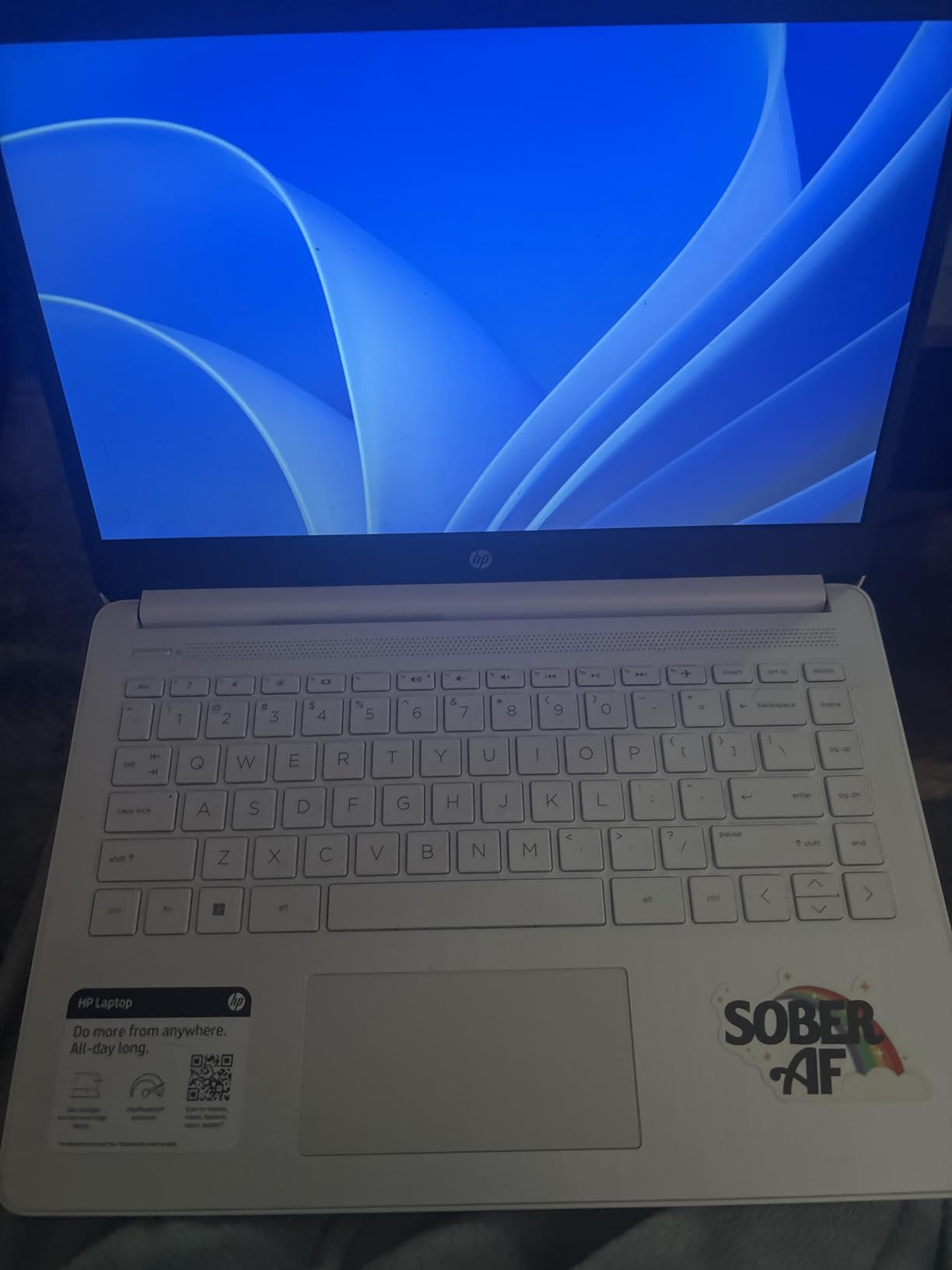 HP 14 Laptop, Intel Celeron N4020, 4 GB RAM, 64 GB Storage, 14-inch Micro-edge HD Display, Windows 11 Home, Thin & Portable, 4K Graphics, One Year of Microsoft 365 (14-dq0040nr, Snowflake White) Customer Review HP 14 Laptop, Intel Celeron N4020, 4 GB RAM, 64 GB Storage, 14-inch Micro-edge HD Display, Windows 11 Home, Thin & Portable, 4K Graphics, One Year of Microsoft 365 (14-dq0040nr, Snowflake White) - Customer Photo 1