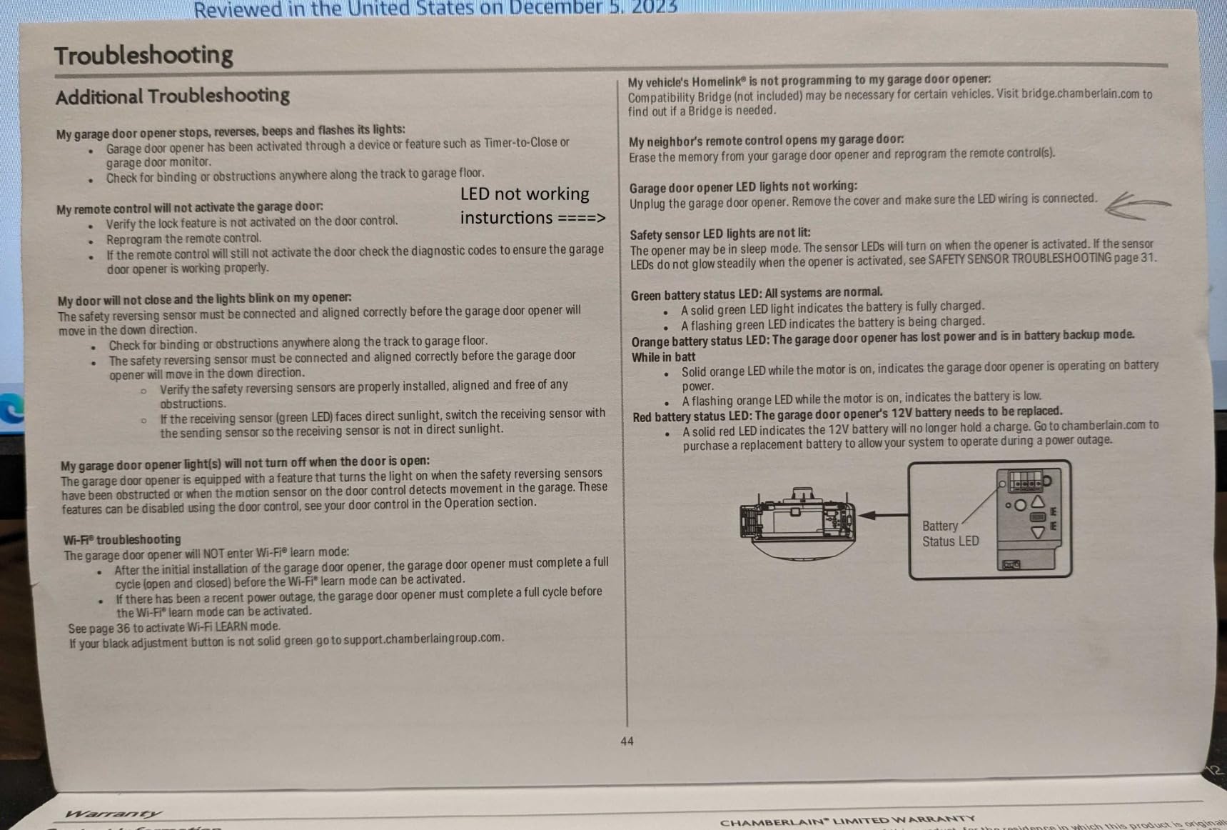 Chamberlain B4603T MYQ Smart Garage Door Opener, Ultra Quiet Belt Drive, 3/4-HP Motor - Quantity 1 Customer Review Chamberlain B4603T MYQ Smart Garage Door Opener, Ultra Quiet Belt Drive, 3/4-HP Motor - Quantity 1 - Customer Photo 2