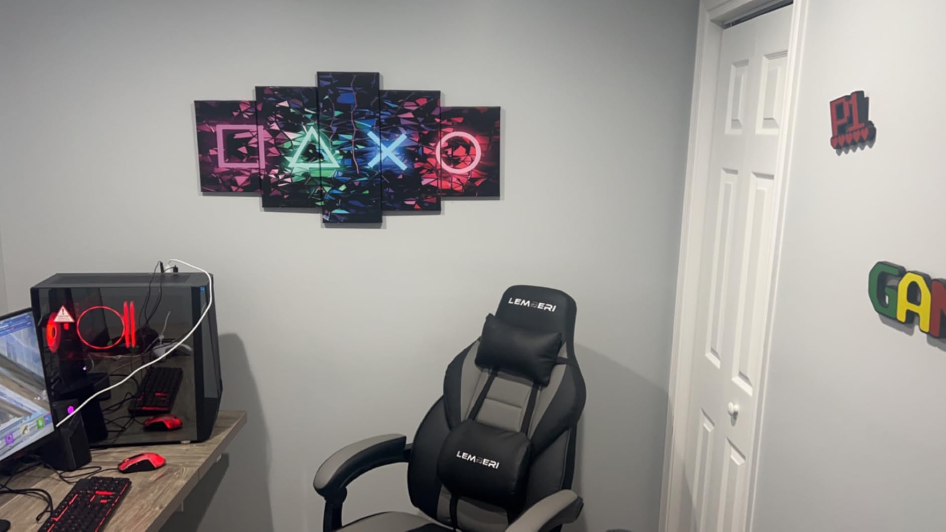 LEMBERI Video Game Chairs with footrest, Big and Tall Gamer Chair for Adults, 400lb Capacity, Racing Style Computer Chair with Headrest and Lumbar Support Customer Review LEMBERI Video Game Chairs with footrest, Big and Tall Gamer Chair for Adults, 400lb Capacity, Racing Style Computer Chair with Headrest and Lumbar Support - Customer Photo 1