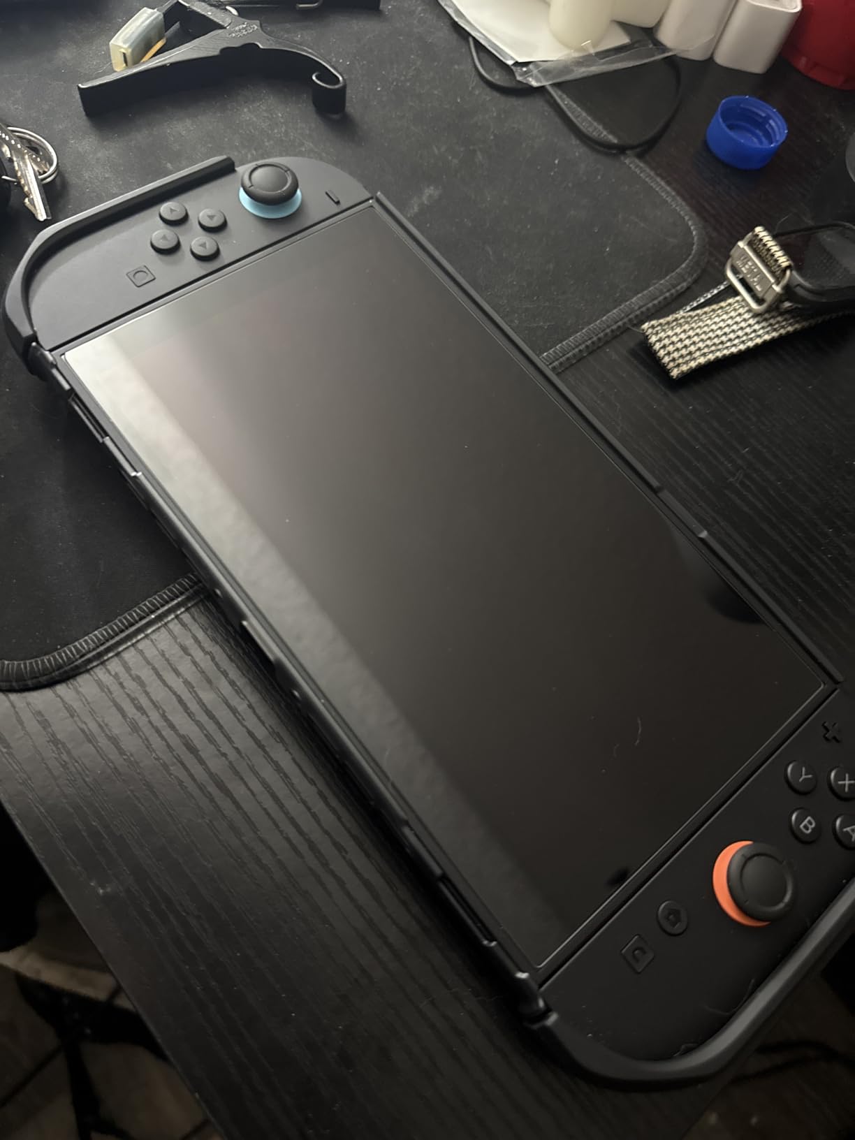 ivoler 4-Pack Tempered Glass Screen Protector Designed for Nintendo Switch OLED Model 2021&2023 with [Alignment Frame] Transparent HD Clear[Updated Version] Screen Protector for Switch OLED 7'' - Customer Photo 1