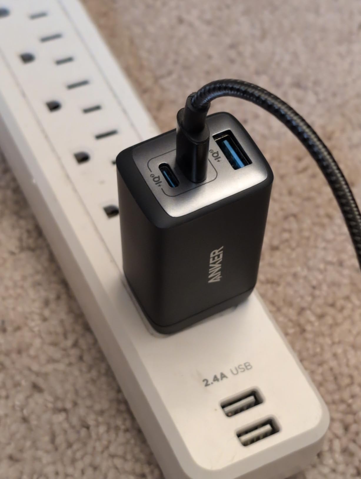 Anker USB C Charger(Nano II 65W), PPS 3-Port Fast Compact Foldable Wall Charger for MacBook Pro/Air, iPad Pro, Galaxy S20, Dell XPS 13, Note 20/10+, iPhone 17/17 Pro, Steam Deck, and More Customer Review Anker USB C Charger(Nano II 65W), PPS 3-Port Fast Compact Foldable Wall Charger for MacBook Pro/Air, iPad Pro, Galaxy S20, Dell XPS 13, Note 20/10+, iPhone 17/17 Pro, Steam Deck, and More - Customer Photo 5