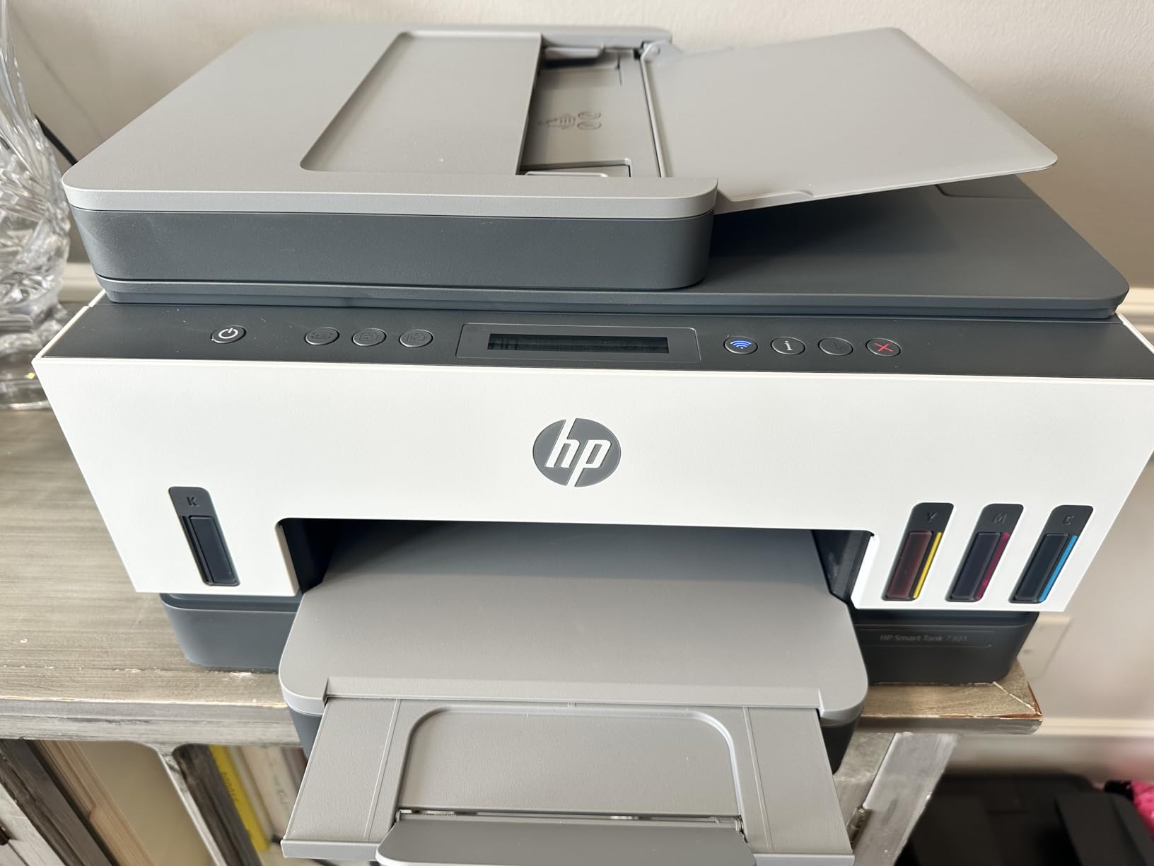 HP Smart Tank 7301 Wireless All-in-One Ink Tank Printer, Scanner, Copier with 2 years of ink included, Best-for-home office, Refillable, AI-enabled (28B70A) - Customer Photo 2