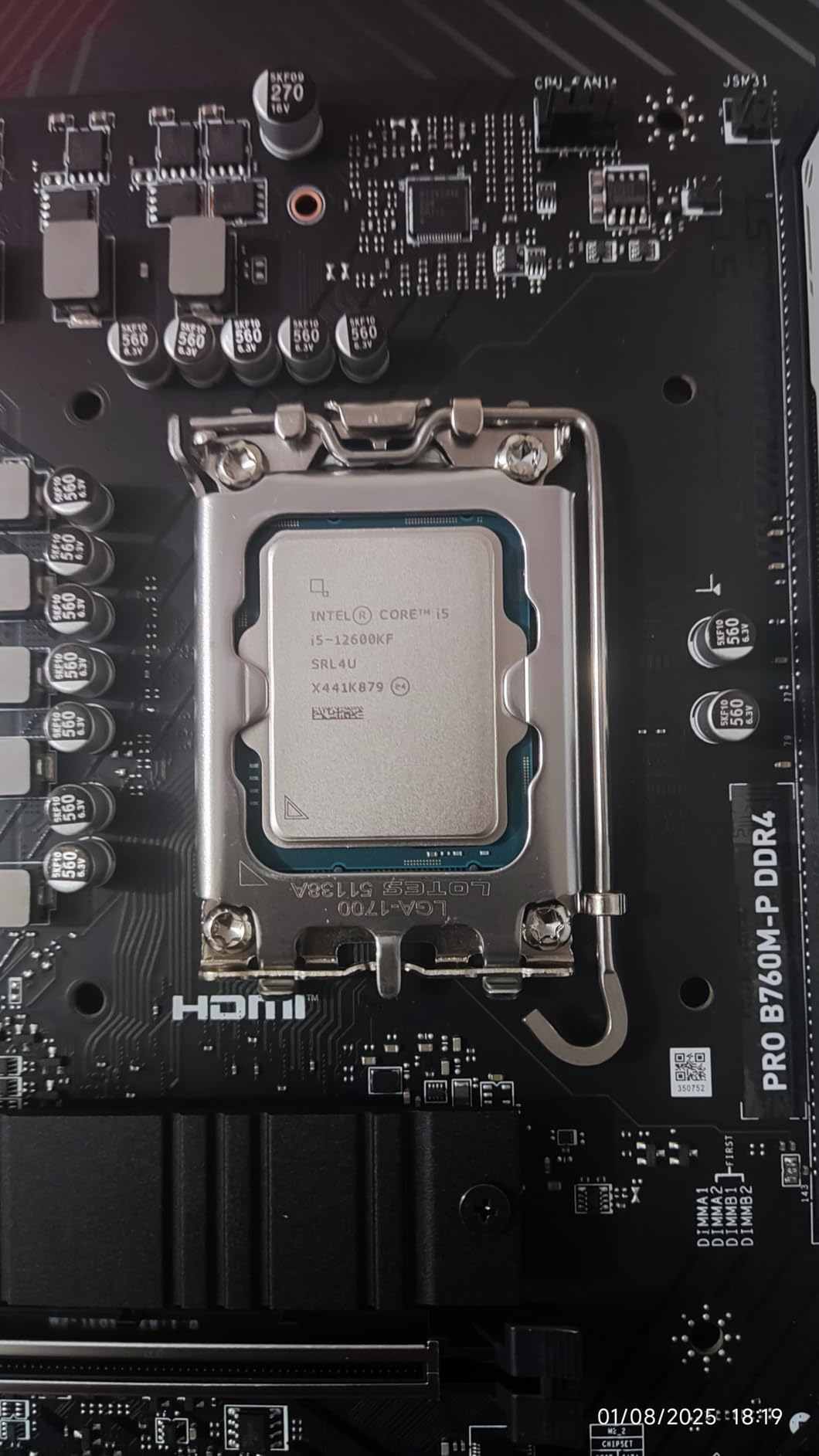 Intel Core i5-12600KF Desktop Processor 10 (6P+4E) Cores up to 4.9 GHz Unlocked LGA1700 600 Series Chipset 125W Customer Review Intel Core i5-12600KF Desktop Processor 10 (6P+4E) Cores up to 4.9 GHz Unlocked LGA1700 600 Series Chipset 125W - Customer Photo 3