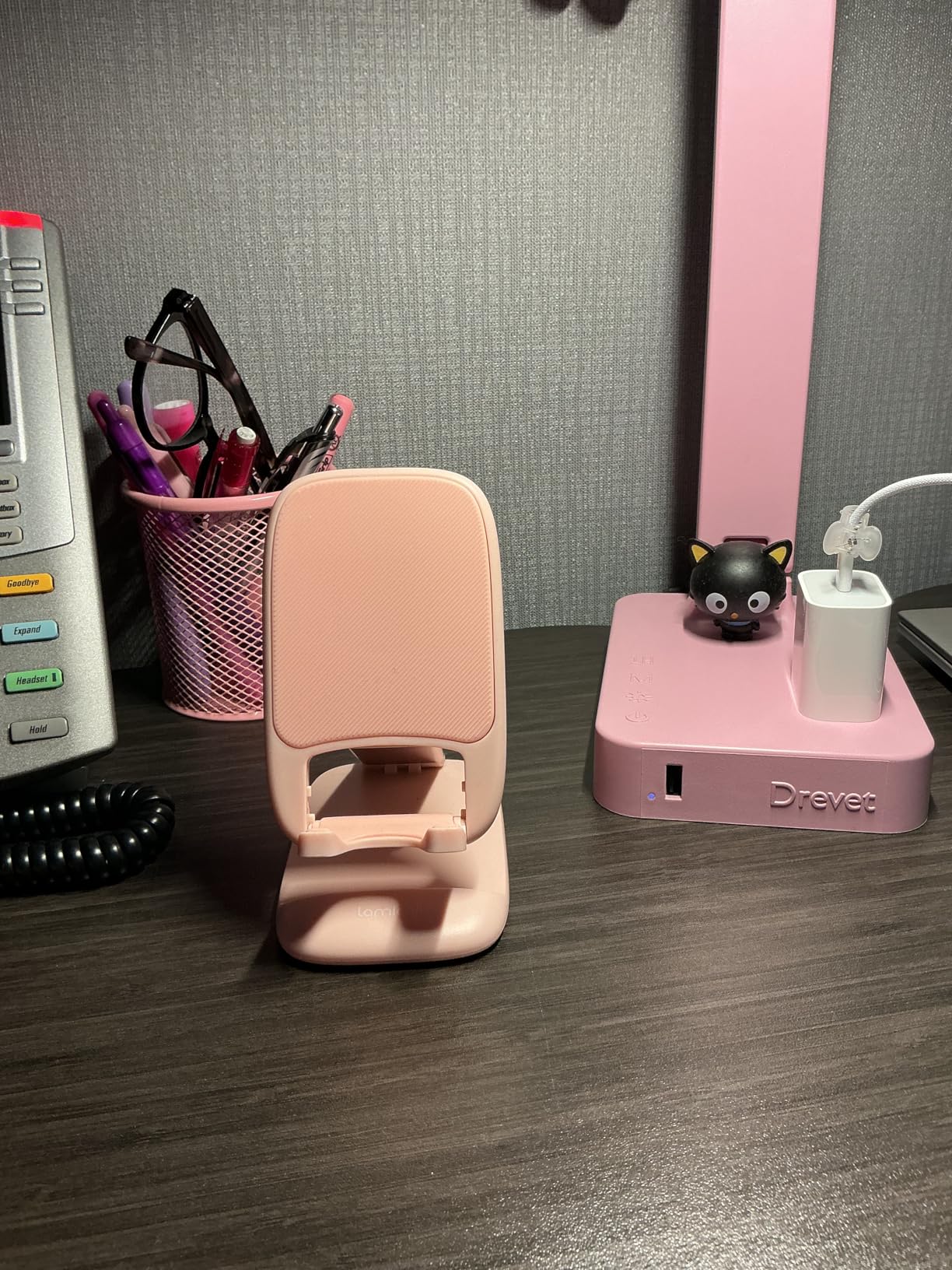 Lamicall Cell Phone Stand for Desk - [Height Adjustable] Foldable Mobile Phone Holder, Portable Stand for iPhone 17 16 15 14 13 12 11 Pro Max Plus Air, Galaxy S25, Telephone, Office Gift Accessories customer photo 1
