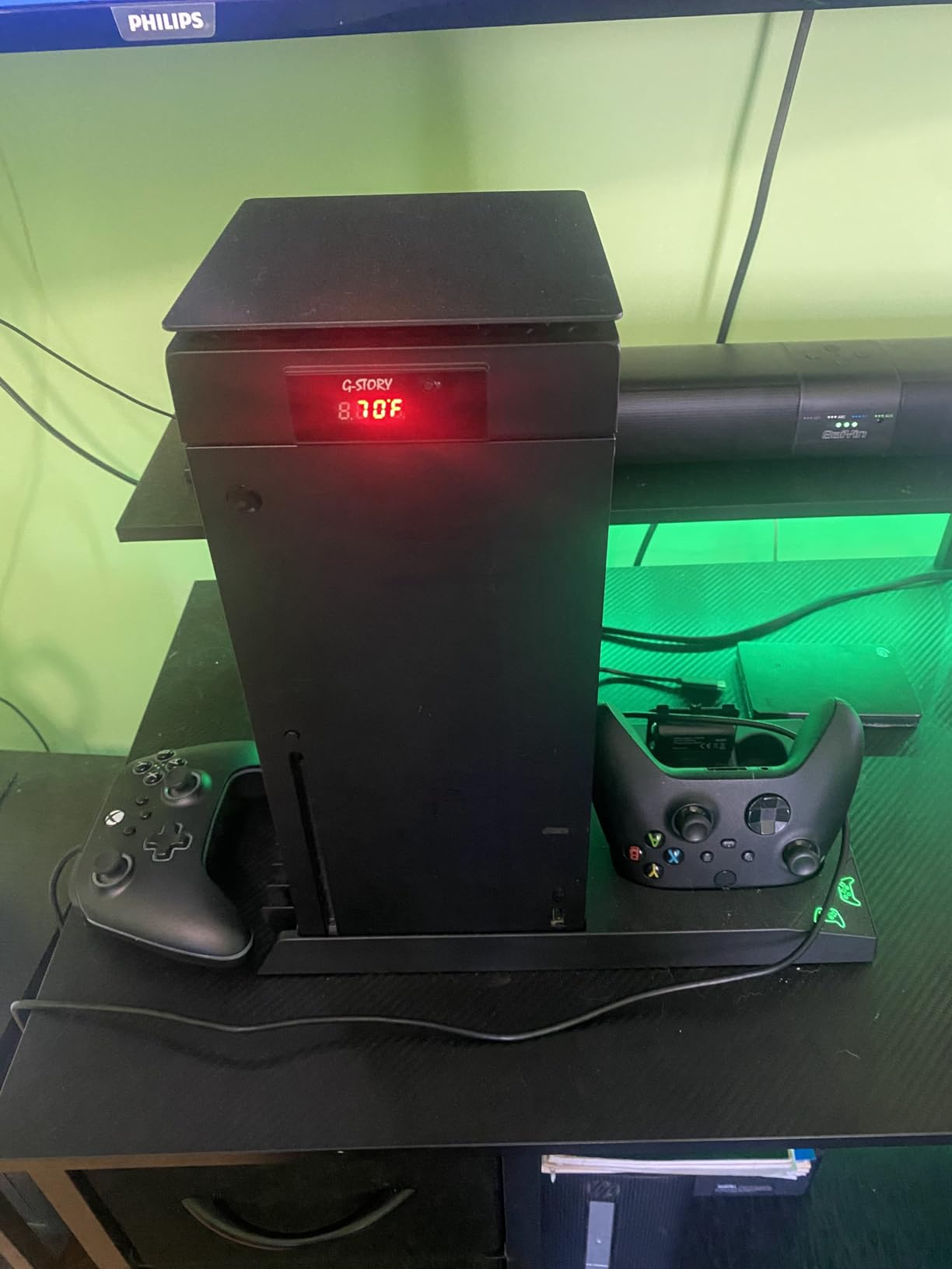 G-STORY Cooling Fan for Xbox Series X with Automatic Fan Speed Adjustable by Temperature, LED Display, High Performance Cooling, Low Noise, 3 Speed 1500/1750/2000RPM (140MM) with RGB LED Customer Review G-STORY Cooling Fan for Xbox Series X with Automatic Fan Speed Adjustable by Temperature, LED Display, High Performance Cooling, Low Noise, 3 Speed 1500/1750/2000RPM (140MM) with RGB LED - Customer Photo 3
