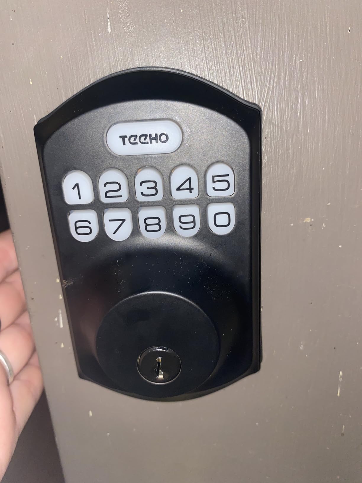 TEEHO TE001 Keyless Entry Door Lock with Keypad - Smart Deadbolt Lock for Front Door with 2 Keys - Auto Lock - Easy Installation - Satin Nickel Customer Review TEEHO TE001 Keyless Entry Door Lock with Keypad - Smart Deadbolt Lock for Front Door with 2 Keys - Auto Lock - Easy Installation - Satin Nickel - Customer Photo 4