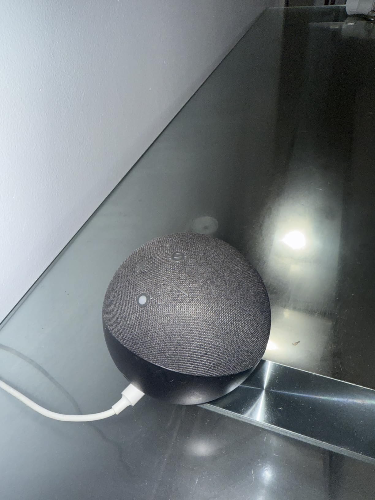 Like-New Amazon Echo Dot, Vibrant sounding Alexa speaker, Great for bedrooms, dining rooms and offices, Charcoal - Customer Photo 1