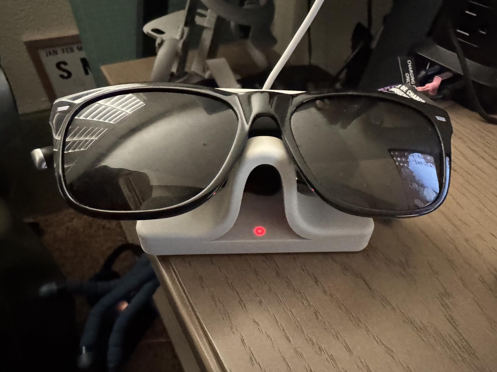 Amazon Echo Frames, an Alexa device (newest model), Smart glasses with Alexa, Modern Rectangle frames in Charcoal Gray with polarized sunglass lenses - Customer Photo 2