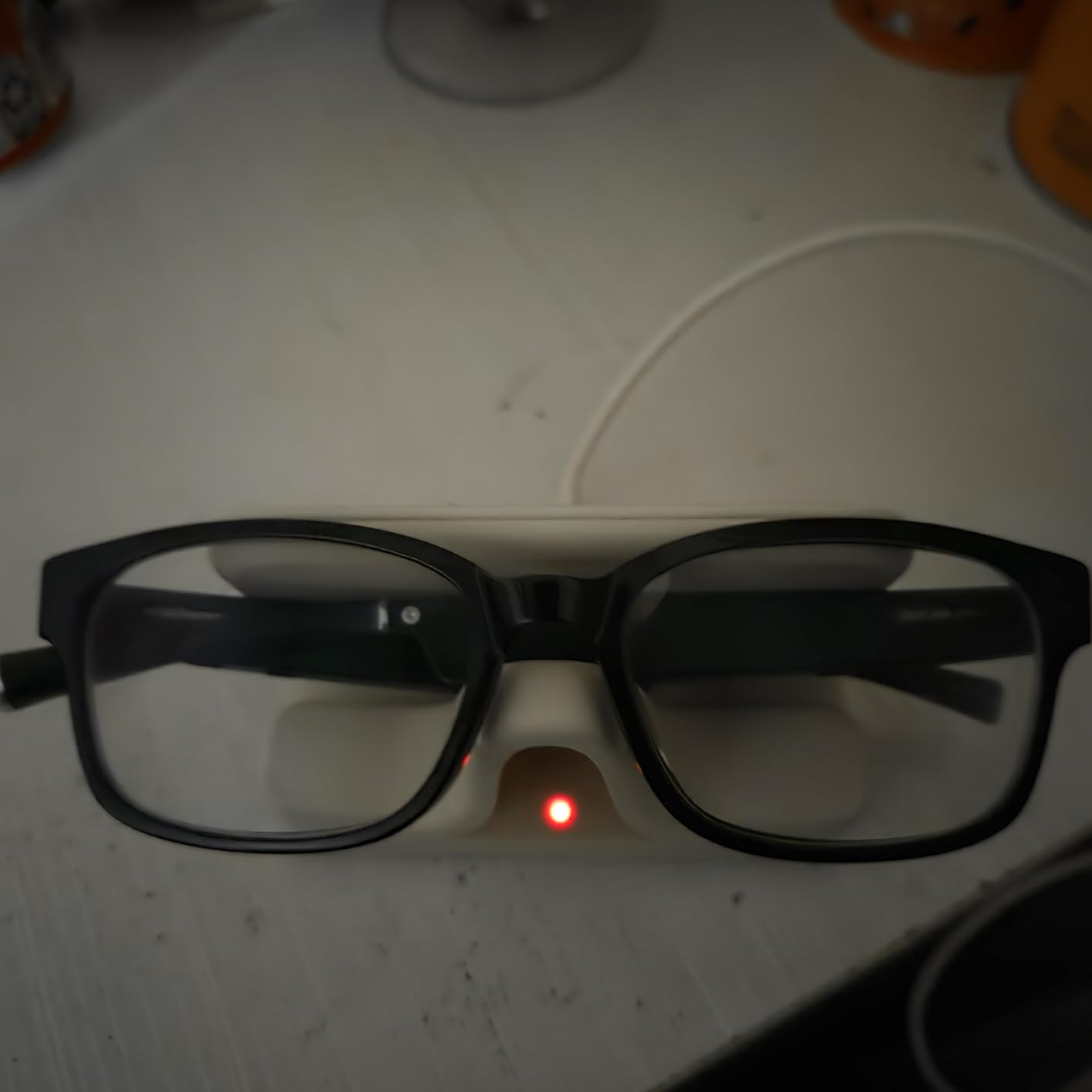 Amazon Echo Frames, an Alexa device (newest model), Smart glasses with Alexa, Square frames in Classic Black with blue light filtering lenses - Customer Photo 2