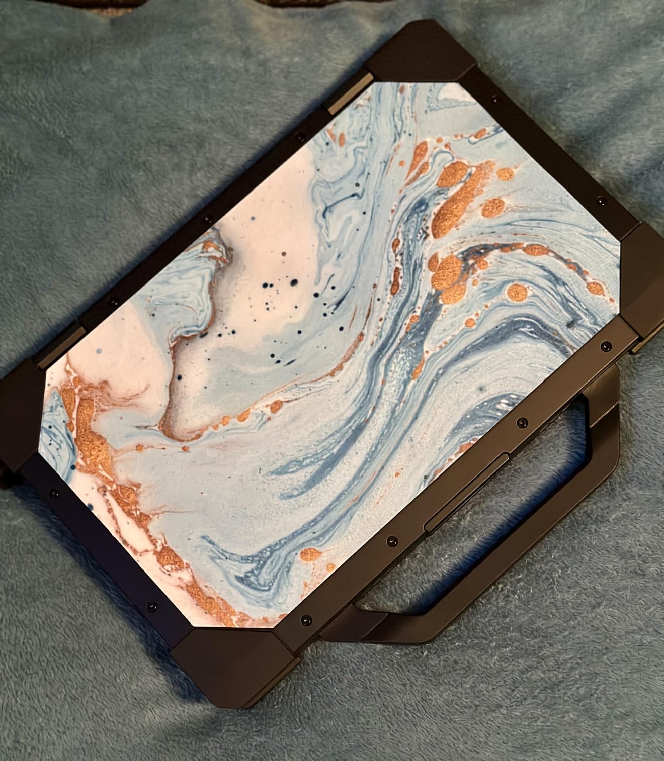 Laptop Skin Sticker Decal 15-15.6 Inches, Universal Reusable Vinyl Sticker for 12.1 13 13.3 14 15.4 Inches Netbook/Notebook PC, Waterproof & Scratch-Resistant (Colorful Marble) - Customer Photo 1