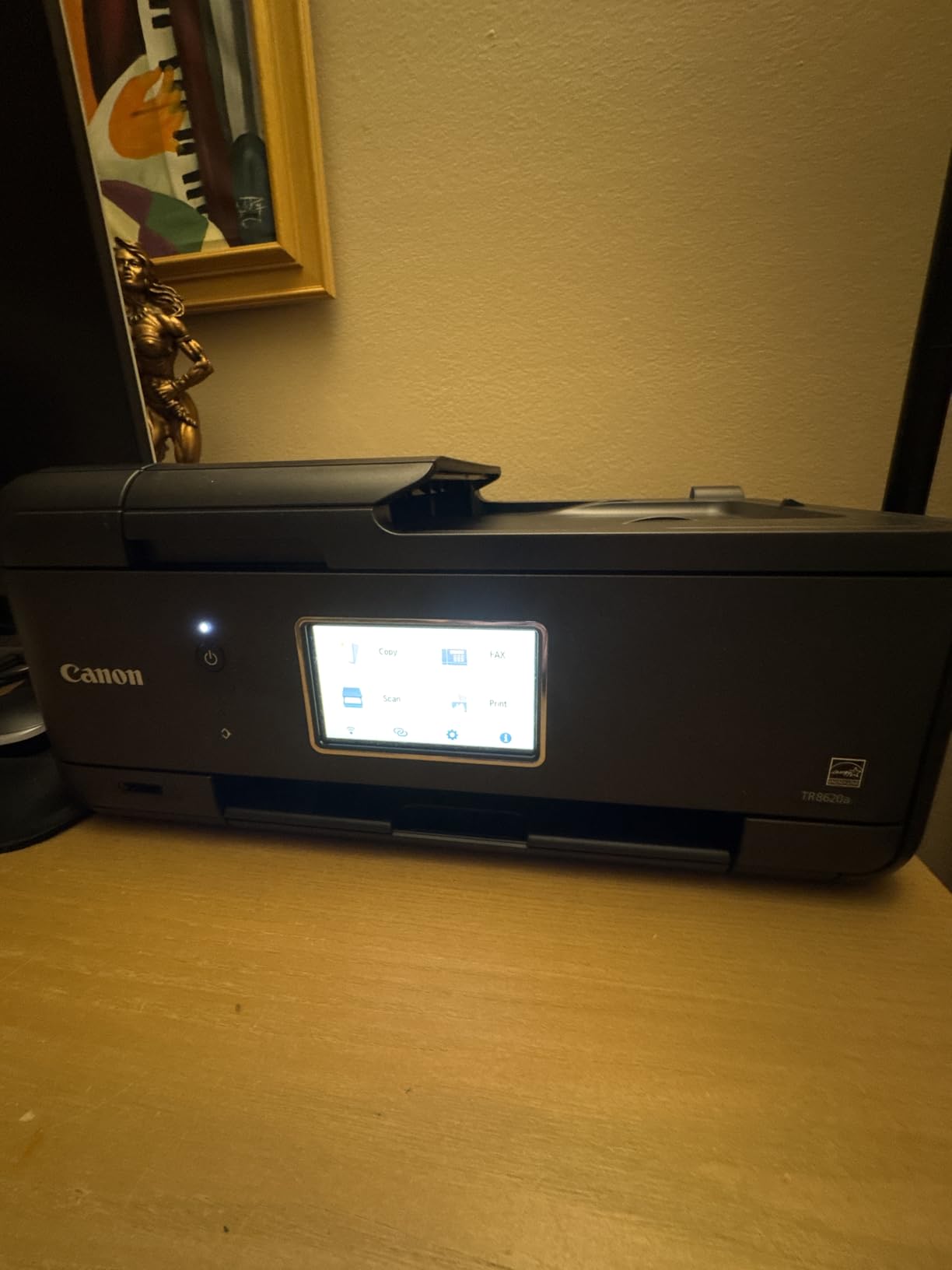 Canon PIXMA TR8620a - All-in-One Printer Home Office|Copier|Scanner|Fax|Auto Document Feeder | Photo, Document | Airprint (R), Android, Black, Works with Alexa Customer Review Canon PIXMA TR8620a - All-in-One Printer Home Office|Copier|Scanner|Fax|Auto Document Feeder | Photo, Document | Airprint (R), Android, Black, Works with Alexa - Customer Photo 1
