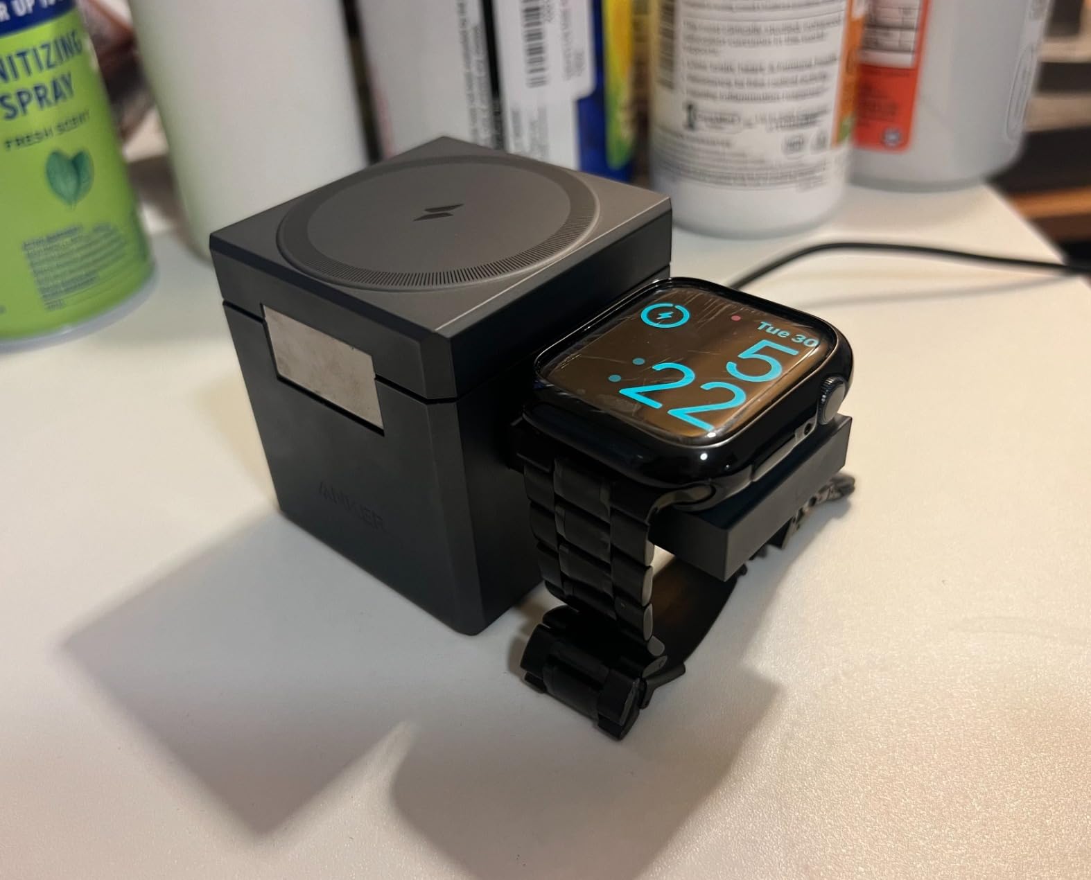 Anker MagSafe Charger Stand, iPhone 16 Wireless Charger, 3-in-1 Cube with MagSafe, 15W Foldable Fast Charging Stand, For iPhone 16/15/14/13, Apple Watch 1-8/Ultra, AirPods (30W USB-C Charger Included) - Customer Photo 4