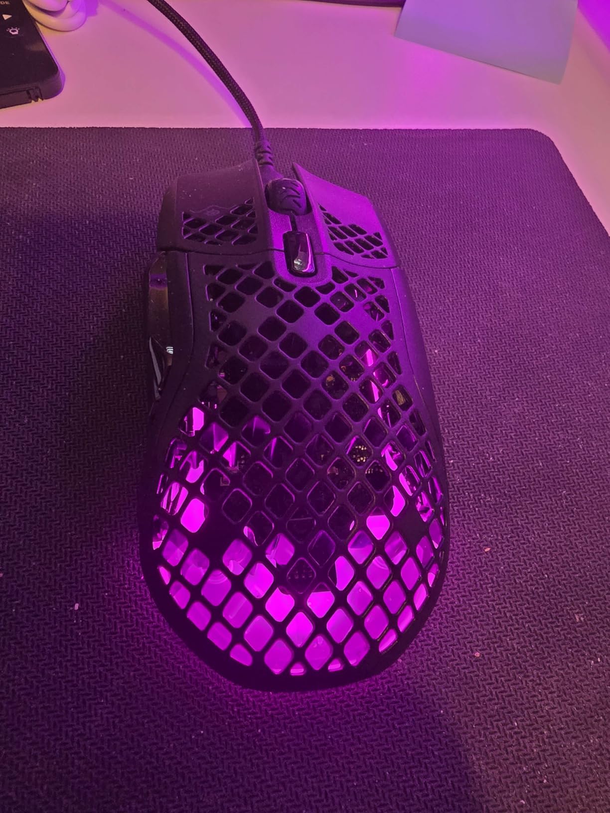 SteelSeries Aerox 5 Wireless - Holey RGB Gaming Mouse - Ultra-lightweight Water Resistant Design - 9 Buttons – Bluetooth/2.4 GHz - 18K DPI TrueMove Air Optical Sensor Customer Review SteelSeries Aerox 5 Wireless - Holey RGB Gaming Mouse - Ultra-lightweight Water Resistant Design - 9 Buttons – Bluetooth/2.4 GHz - 18K DPI TrueMove Air Optical Sensor - Customer Photo 1