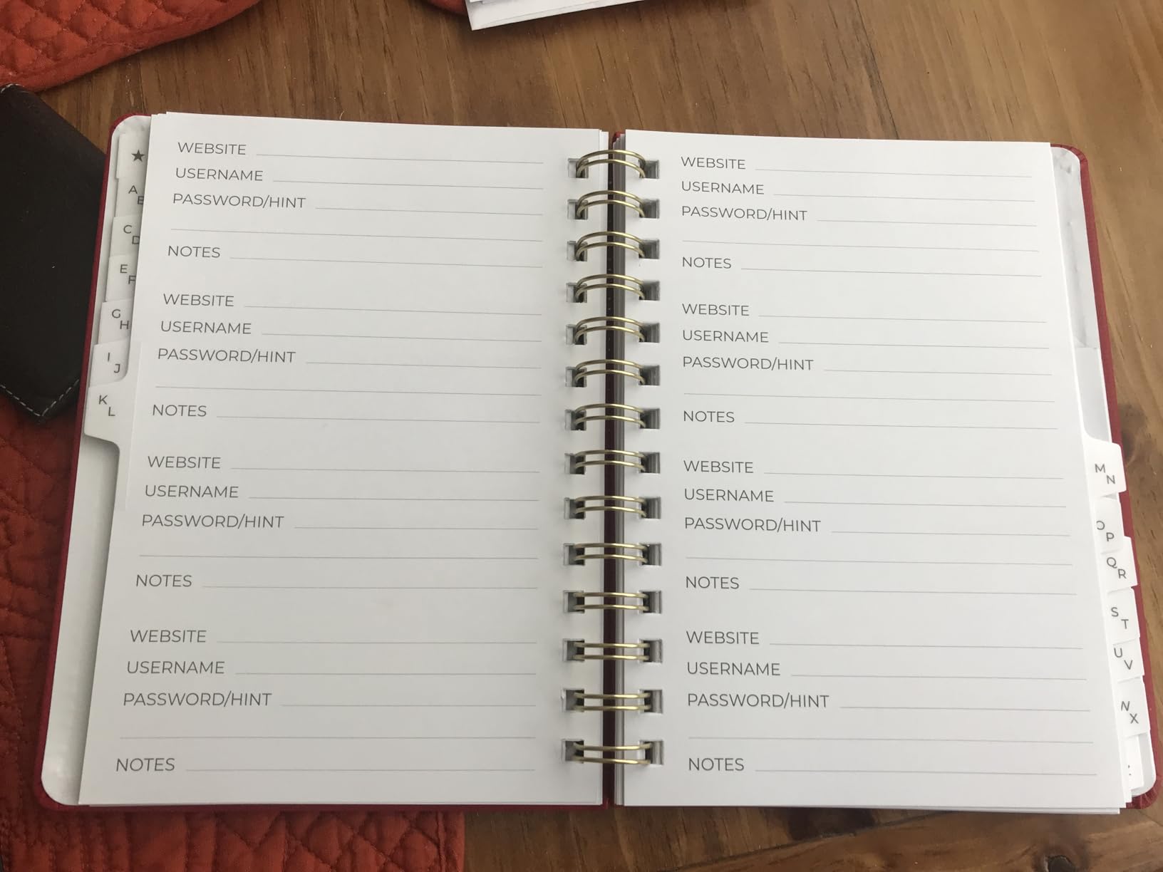 Clever Fox Password Book Spiral – Internet Address & Password Organizer with Laminated Alphabetical Tabs – Password Keeper Journal – Hardcover, Medium Size, 6.1x7.7 Clever Fox Password Book Spiral – Internet Address & Password Organizer with Laminated Alphabetical Tabs – Password Keeper Journal – Hardcover, Medium Size, 6.1x7.7