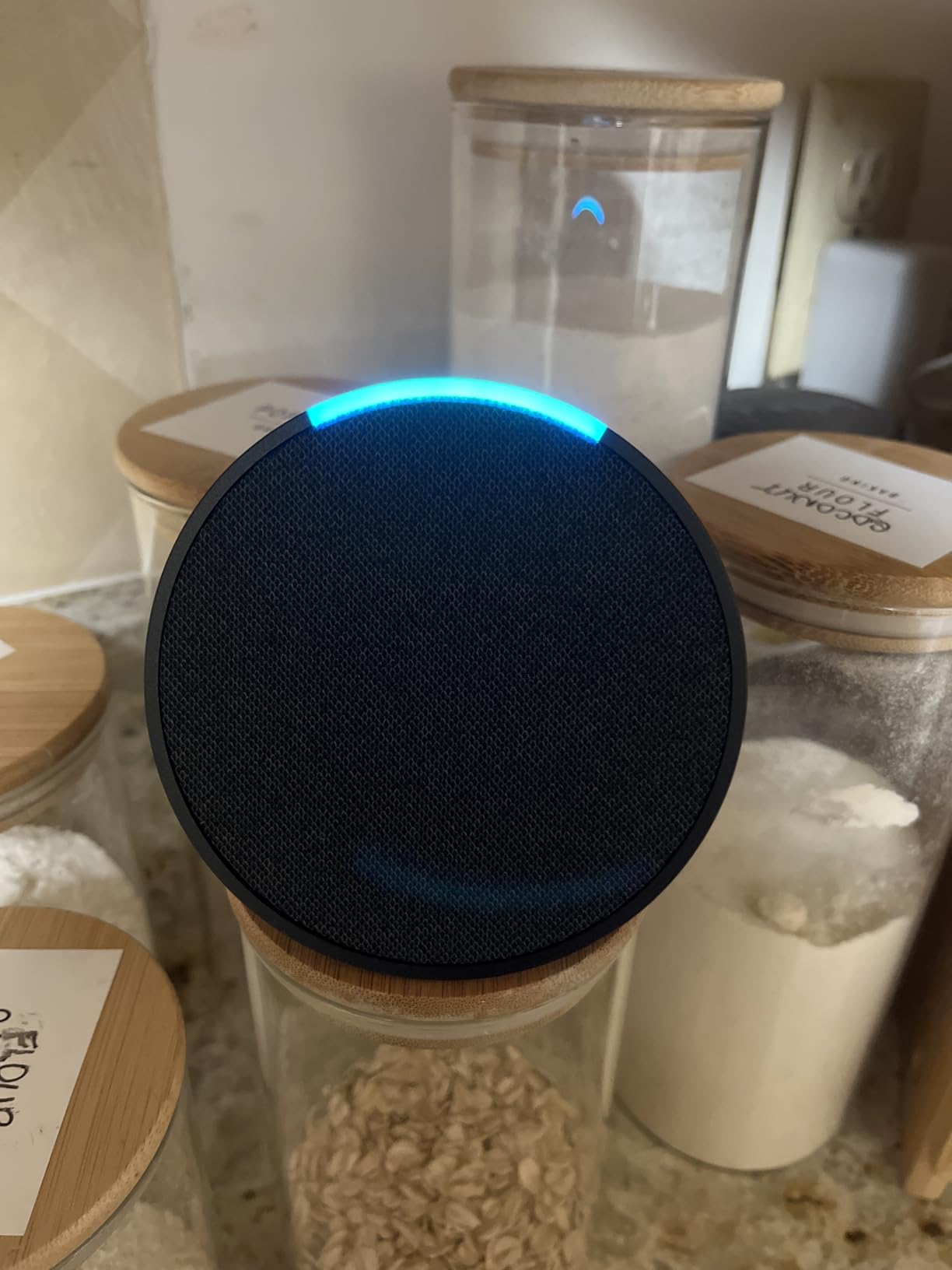 Amazon Echo Pop, Our smallest Alexa speaker, Fits in any room, Charcoal Customer Review Amazon Echo Pop, Our smallest Alexa speaker, Fits in any room, Charcoal - Customer Photo 3